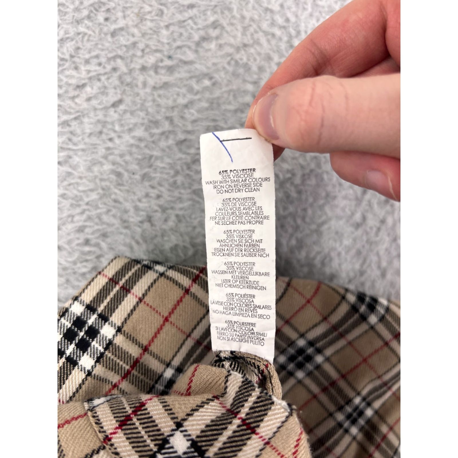Nasty Gal Nasty Gal Pants Womens 6 Beige Plaid Polyester Blend Zip Fly Casual Wear Size 28" / US 6 / IT 42 - 4 Thumbnail