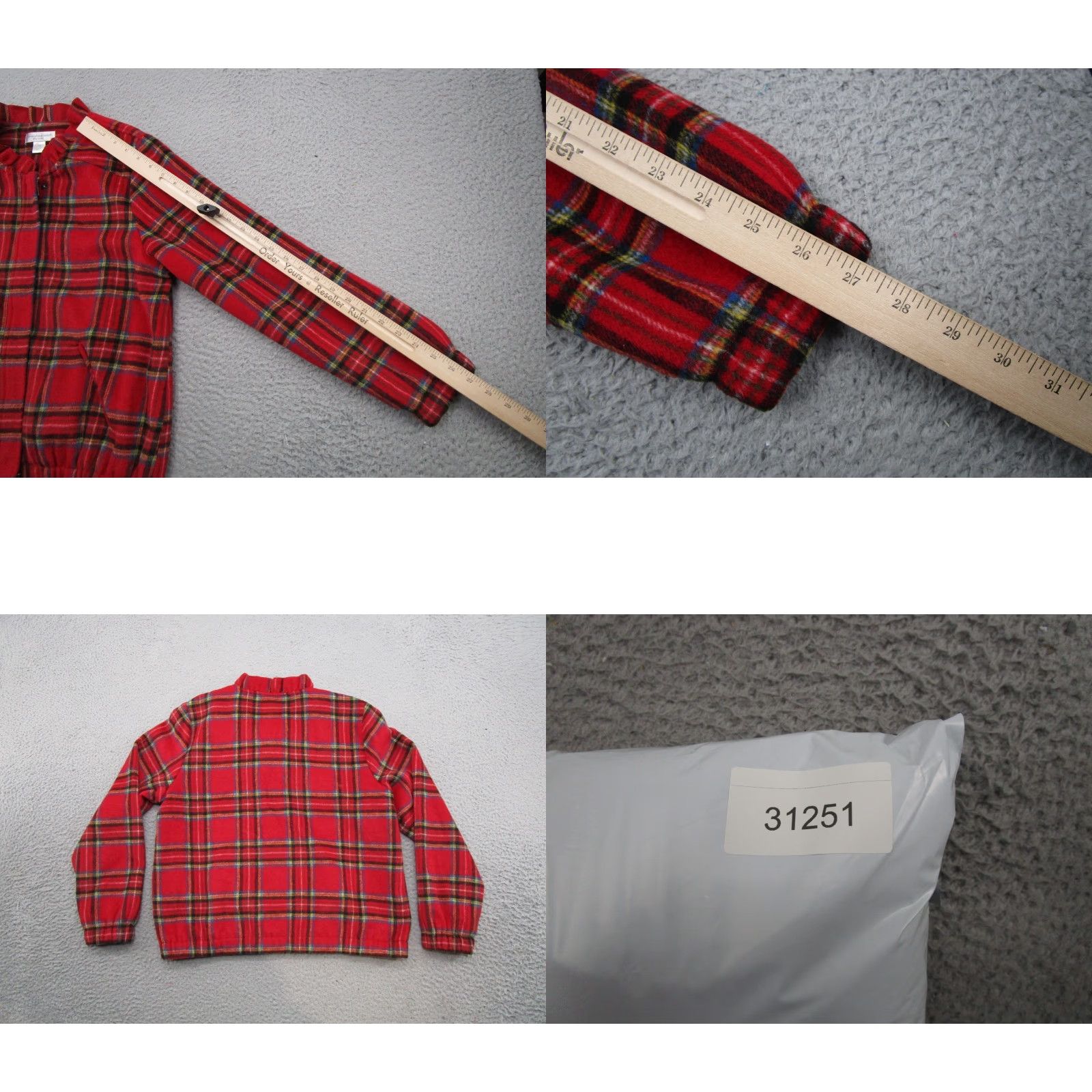 Vintage CHRISTOPHER BANKS Women’s Jacket Size Petite M 90s Plaid Wool Blend Full Zip Size M / US 6-8 / IT 42-44 - 8 Thumbnail