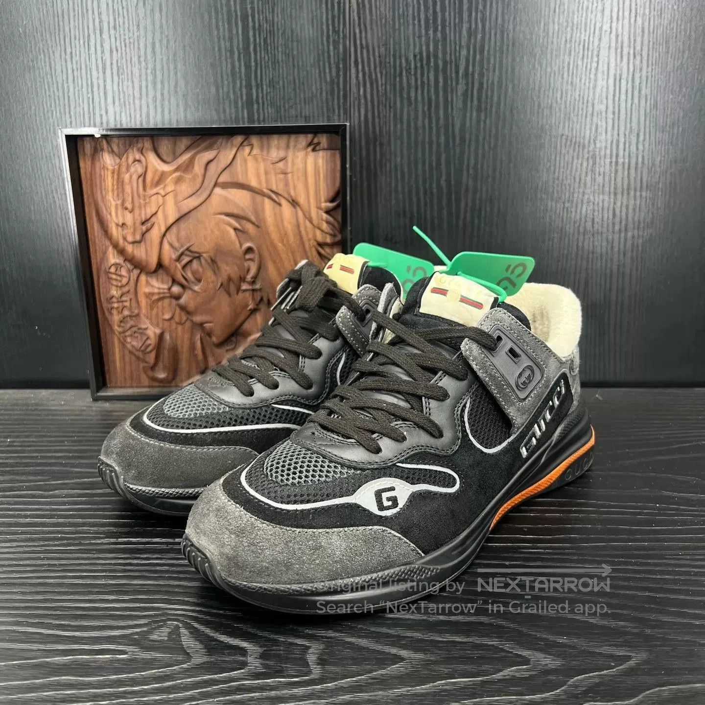 Gucci Black Lowtop Sneakers Size 8. Size US 8 / EU 41 - 1 Thumbnail