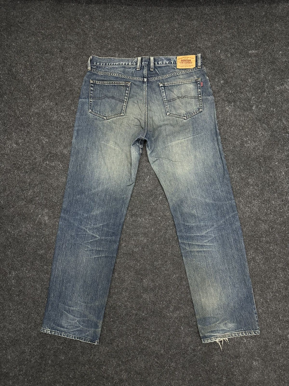 Vintage 90s Bobson Chesskin Faded Washed Denim Size 36 F40 Size US 36 / EU 52 - 2 Thumbnail