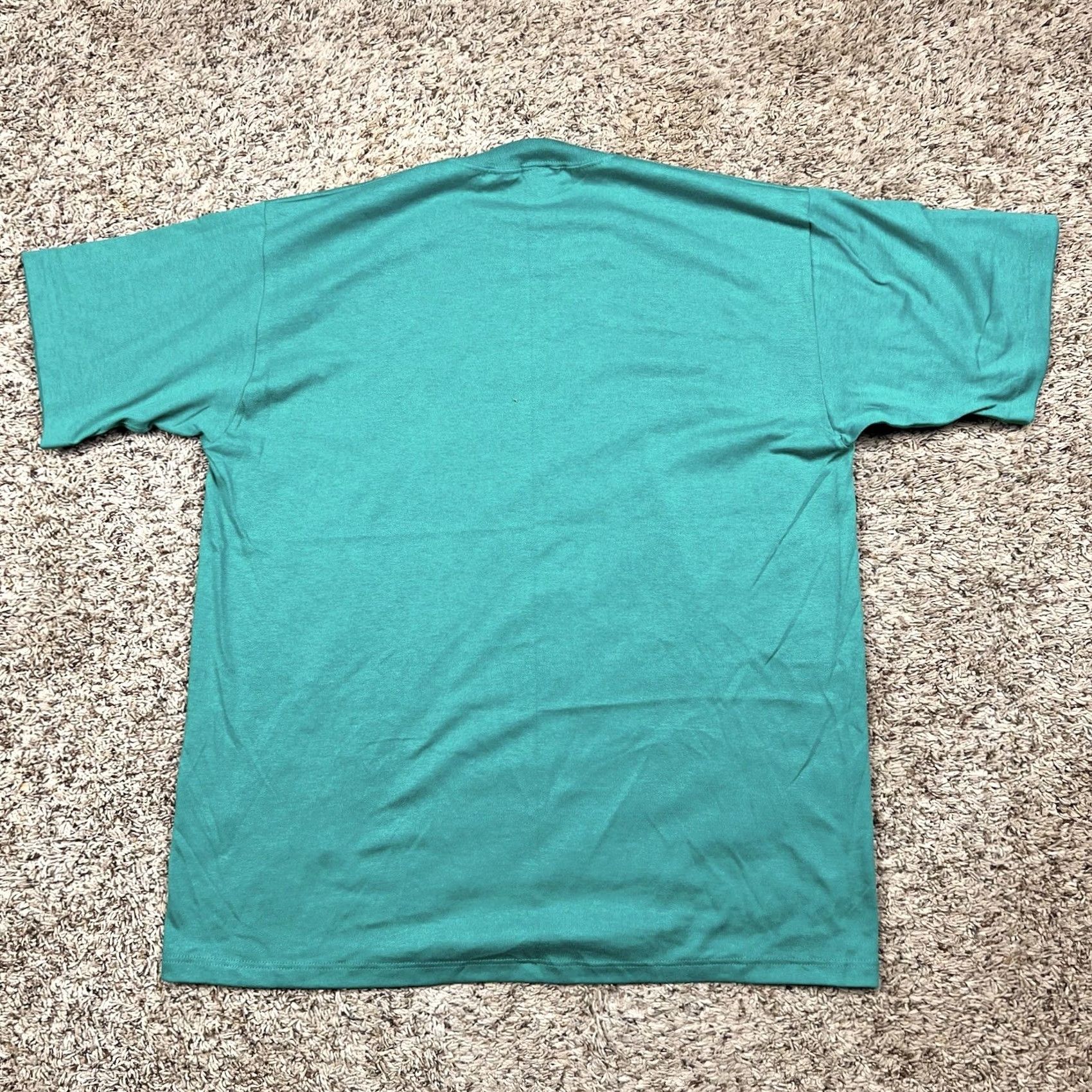 Jerzees VINTAGE Jerzees T-Shirt Green 90s Single Stitch Adult XL Made in USA 50/50 Green Size US XL / EU 56 / 4 - 3 Thumbnail