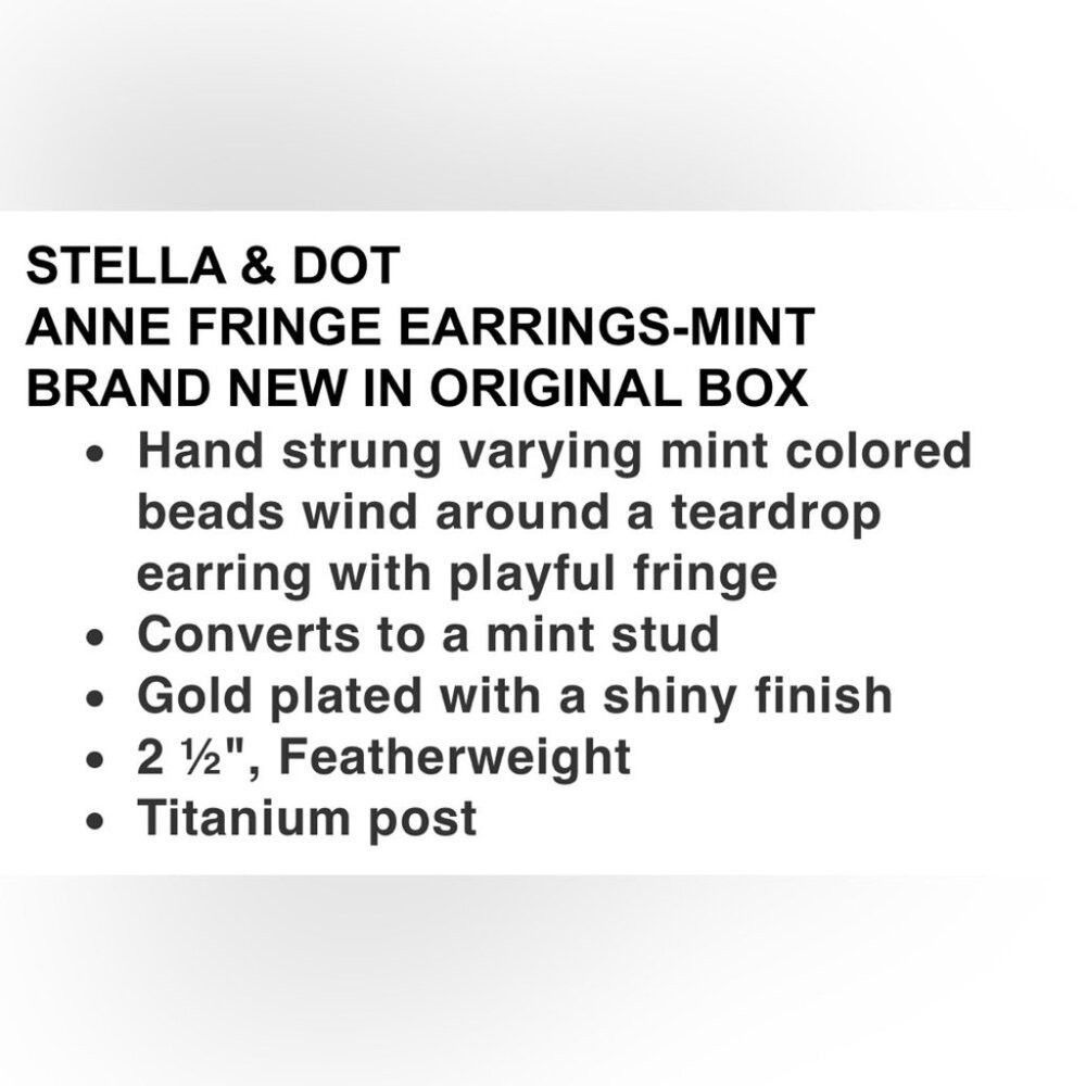 Other Stella and Dot Anne Fringe Earrings in Mint Size ONE SIZE - 8 Thumbnail