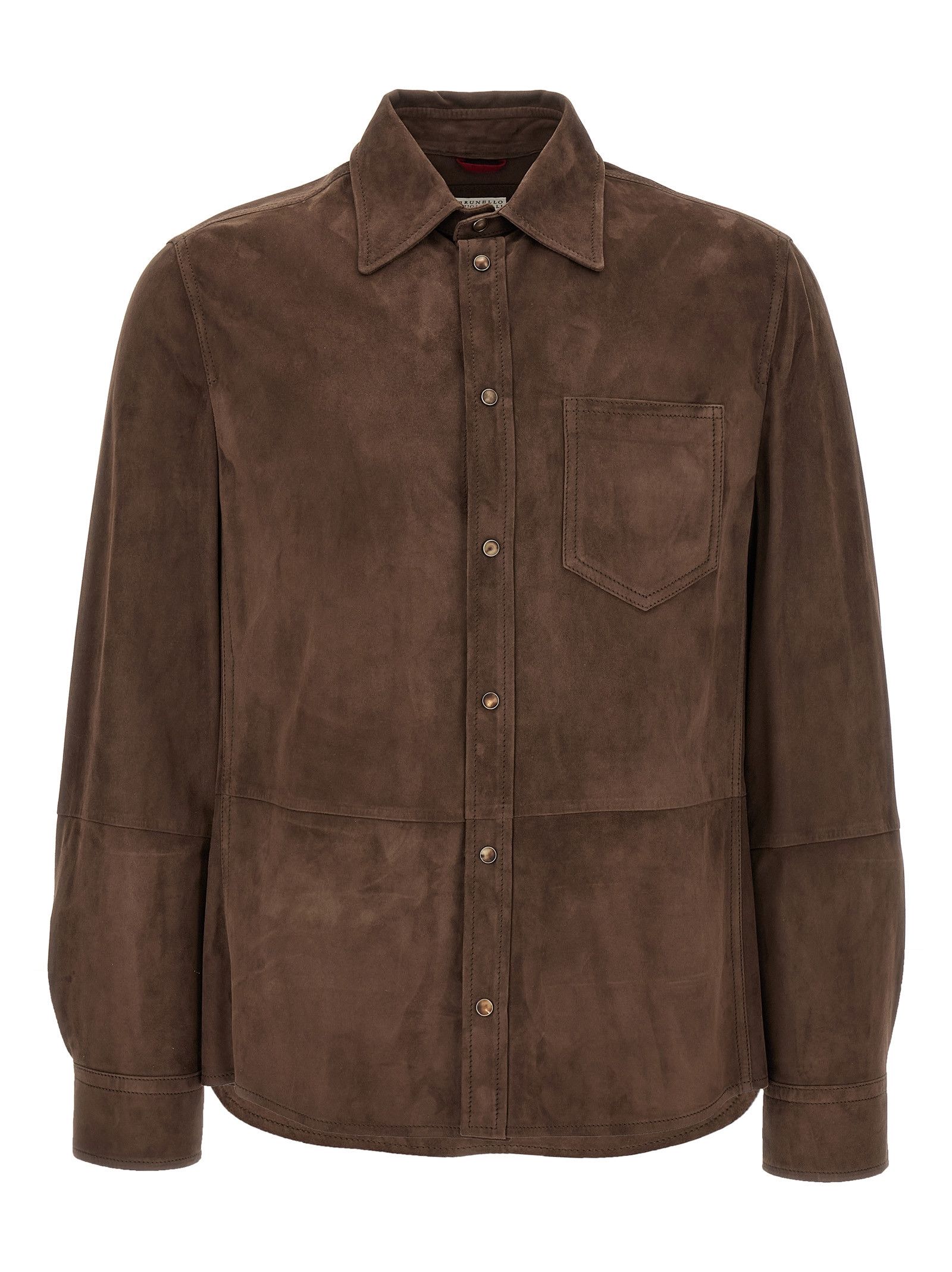 Brunello Cucinelli Suede overshirt Size US L / EU 52-54 / 3 - 1 Thumbnail