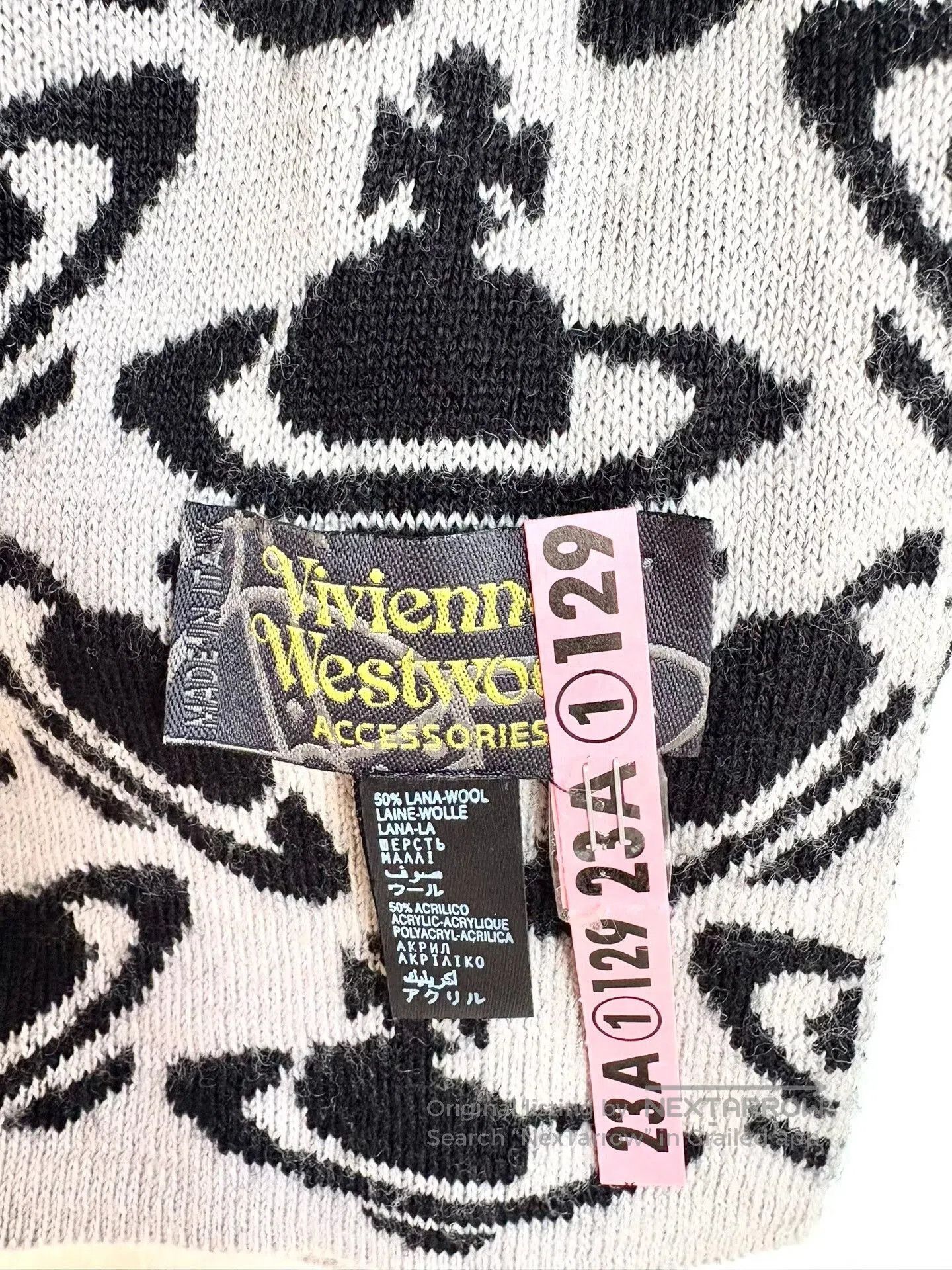 Vivienne Westwood vivienne westwood black and white scarf. Size ONE SIZE - 3 Thumbnail