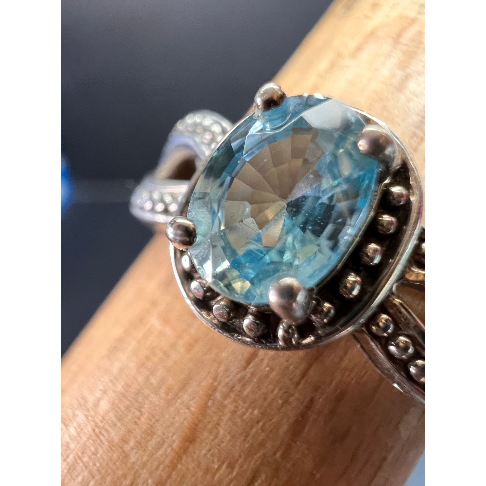 Other Blue topaz sterling silver ring size 9 Size ONE SIZE - 16 Thumbnail