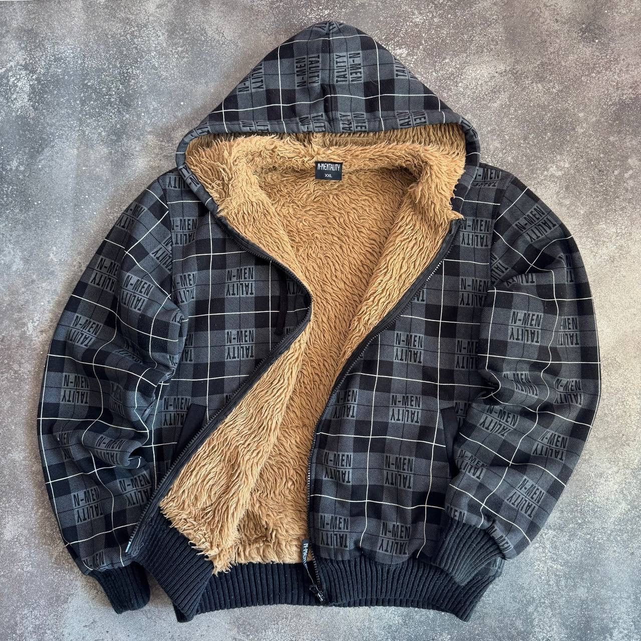 Vintage Vintage Avant-Garde Y2K Faux Fur Hoodie Size US XL / EU 56 / 4 - 2 Thumbnail