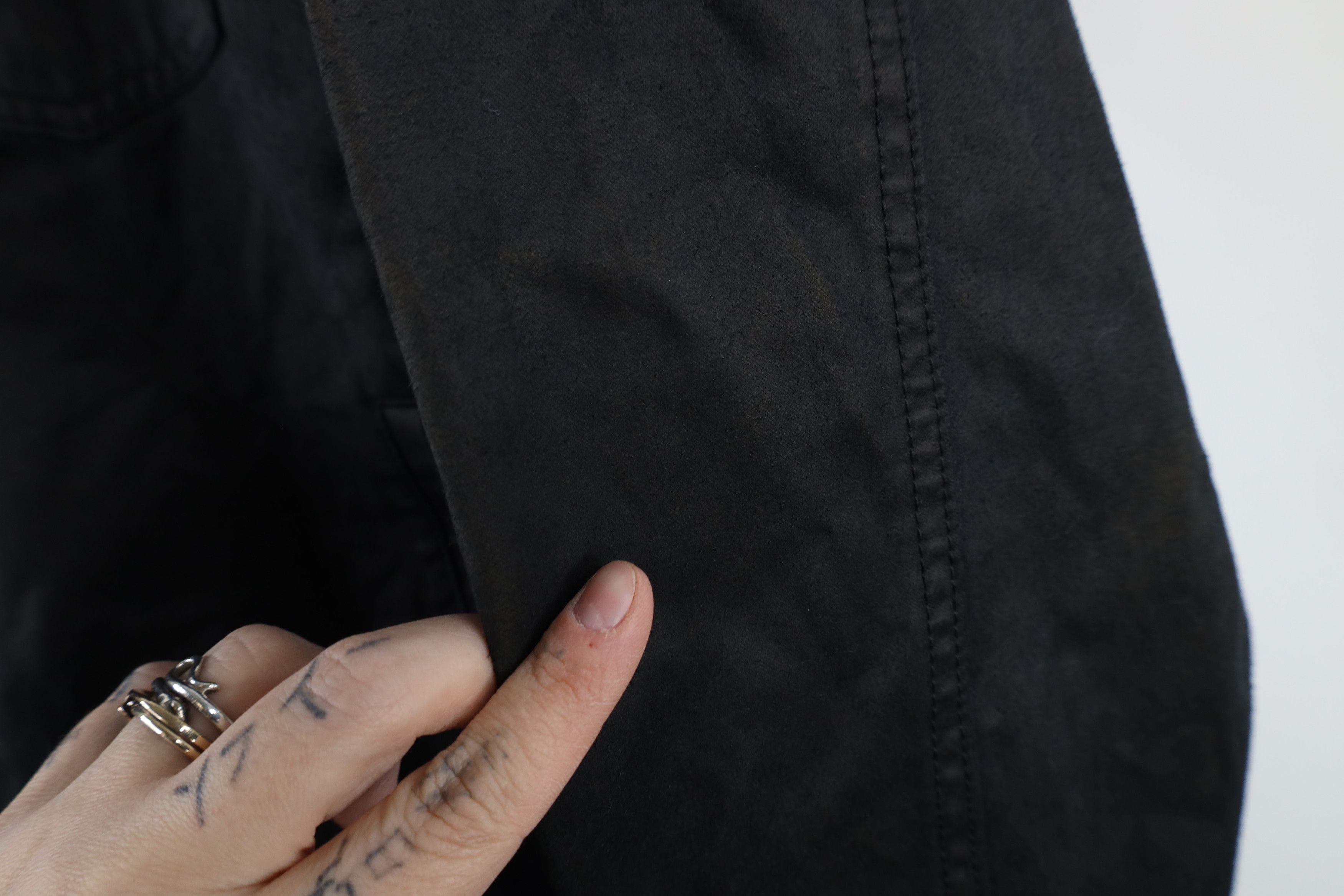 Vintage Vintage 90s Streetwear Lined Waxed Cotton Trucker Jacket Size US L / EU 52-54 / 3 - 6 Thumbnail