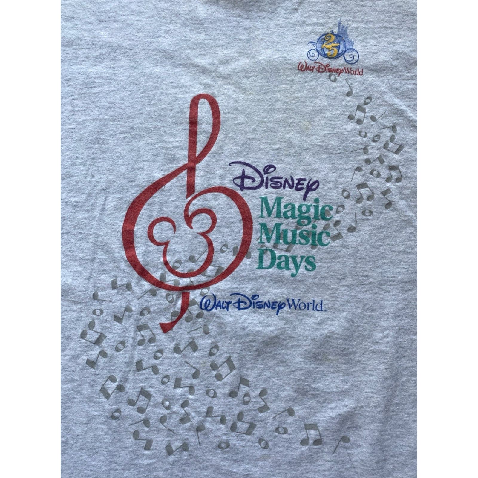Fruit Of The Loom VINTAGE Disney Magic Music Days T Shirt Men’s XL Gray Short Sleeve Regular Fruit of the Loom World Size US XL / EU 56 / 4 - 2 Thumbnail