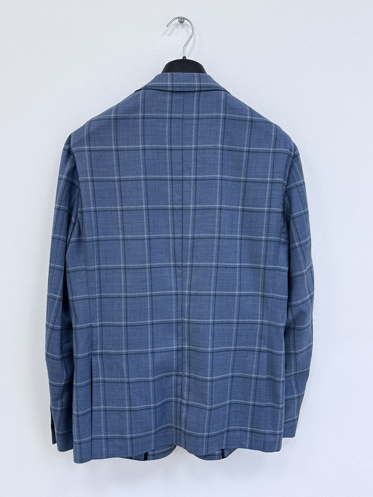 Boggi Boggi Milano Blue Checked Wool Blazer Jacket Size 52 Size 42R - 4 Thumbnail