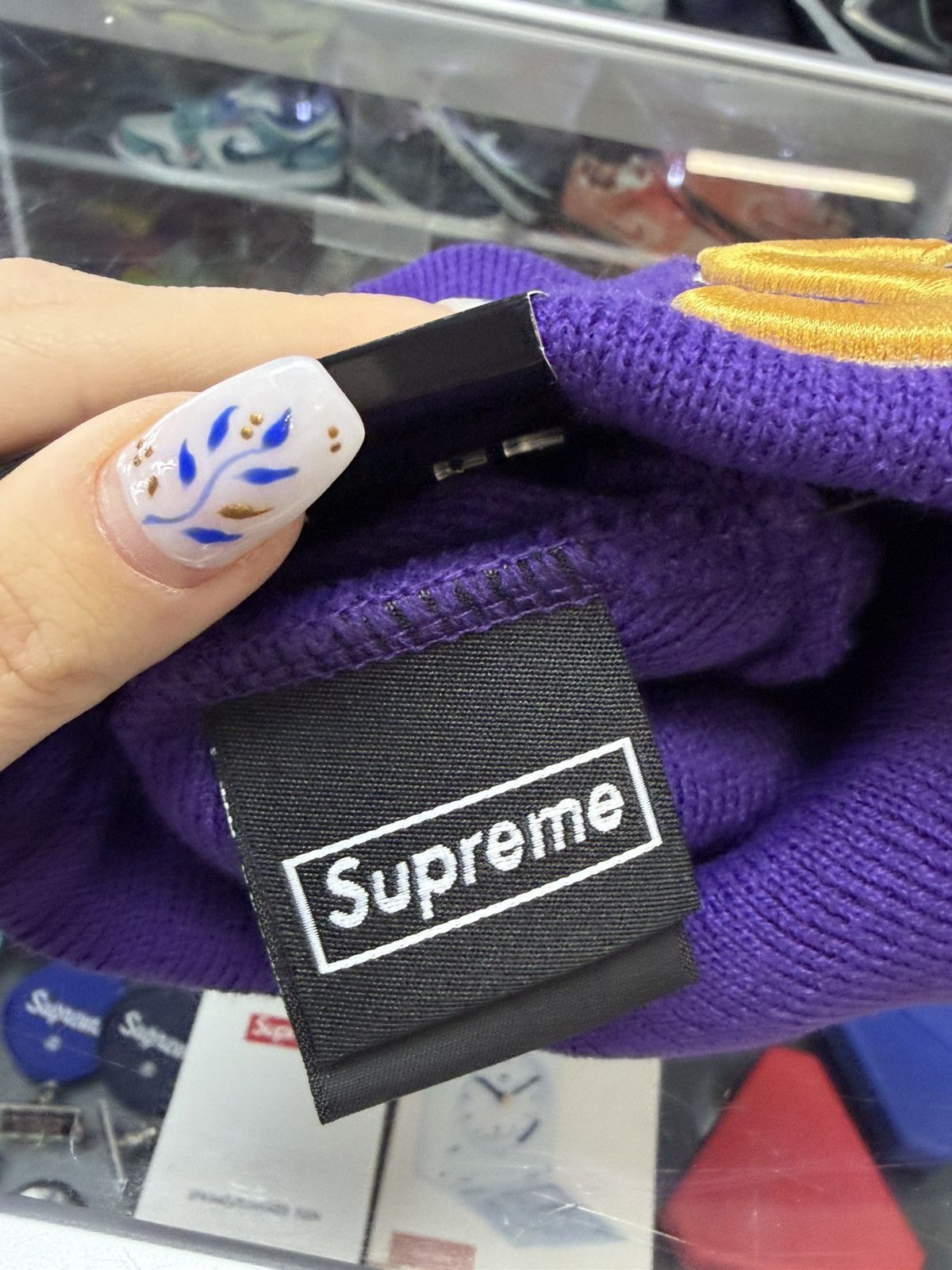 Supreme Supreme ‘S’ Logo Beanie (Purple) Size ONE SIZE - 3 Thumbnail