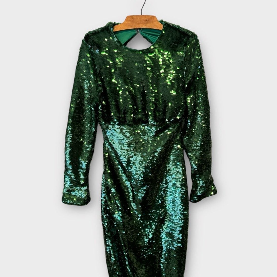 House of CB HOUSE OF CB Belle Sequin Long Sleeve Open Back Maxi Dress M Size M / US 6-8 / IT 42-44 - 10 Thumbnail