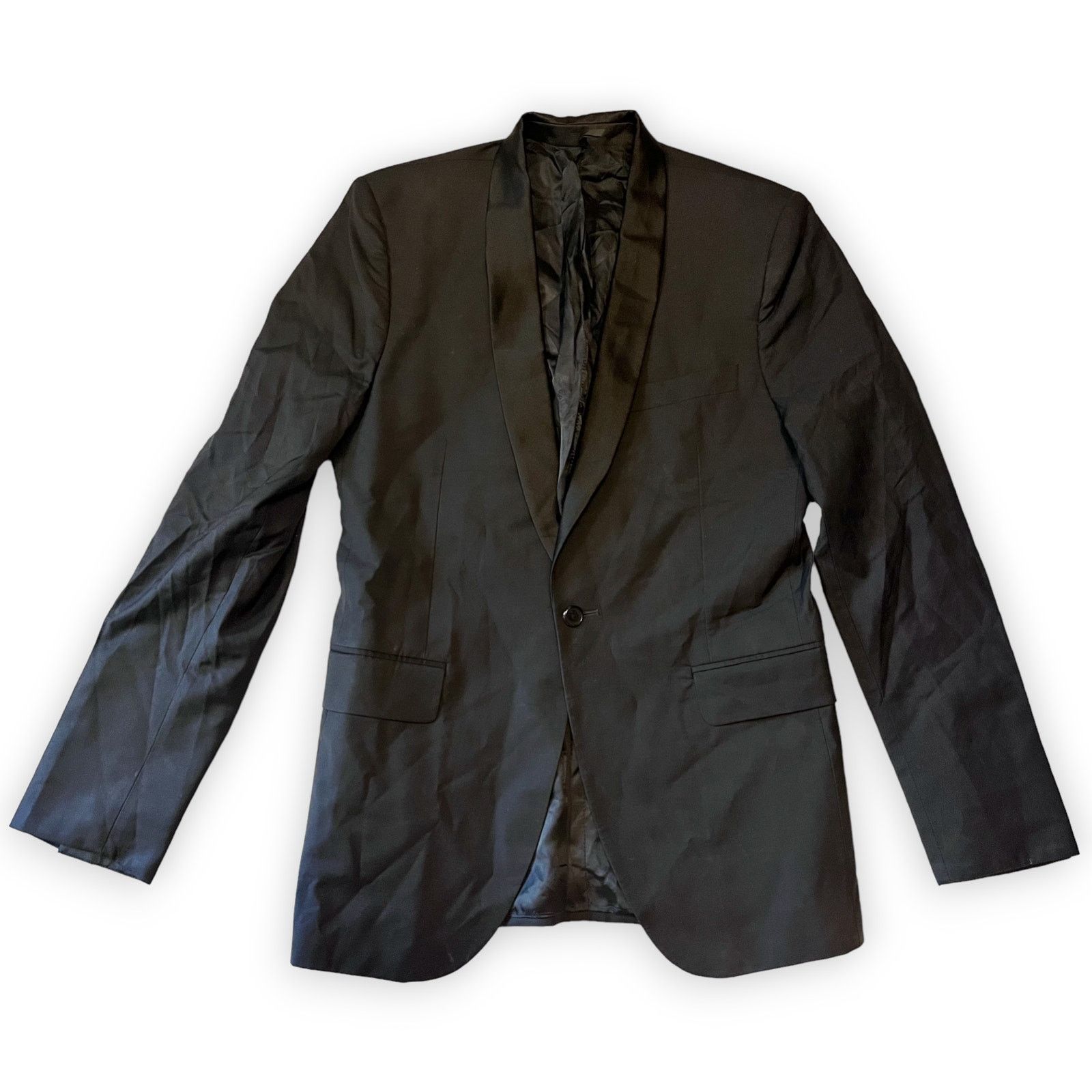 Givenchy Vintage, Givenchy Paris, Black Virgin Wool Jacket, Size: 46 Size 46R - 1 Thumbnail