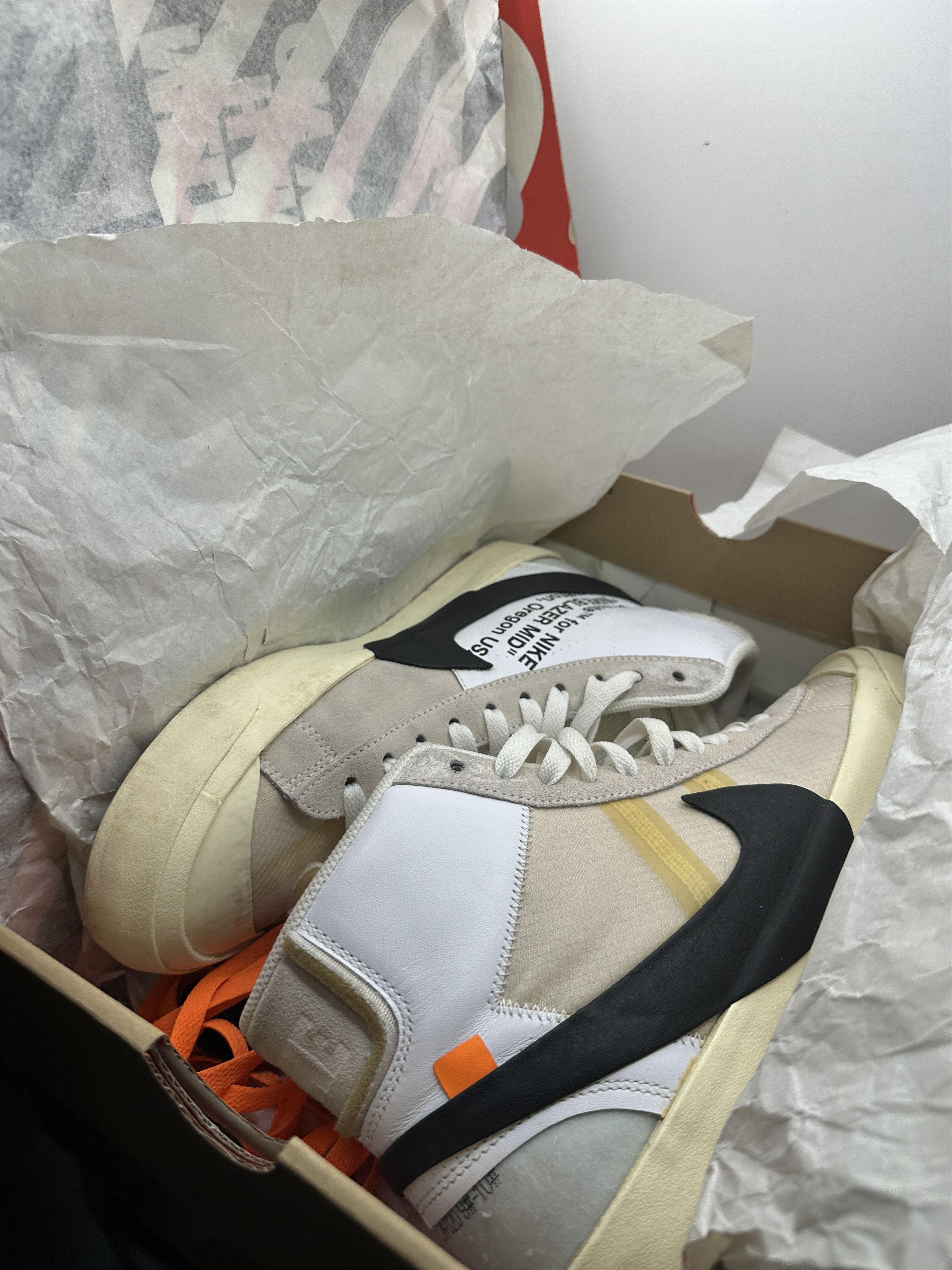 Nike × Off-White Nike Blazer Off White Size US 10 / EU 43 - 11 Thumbnail