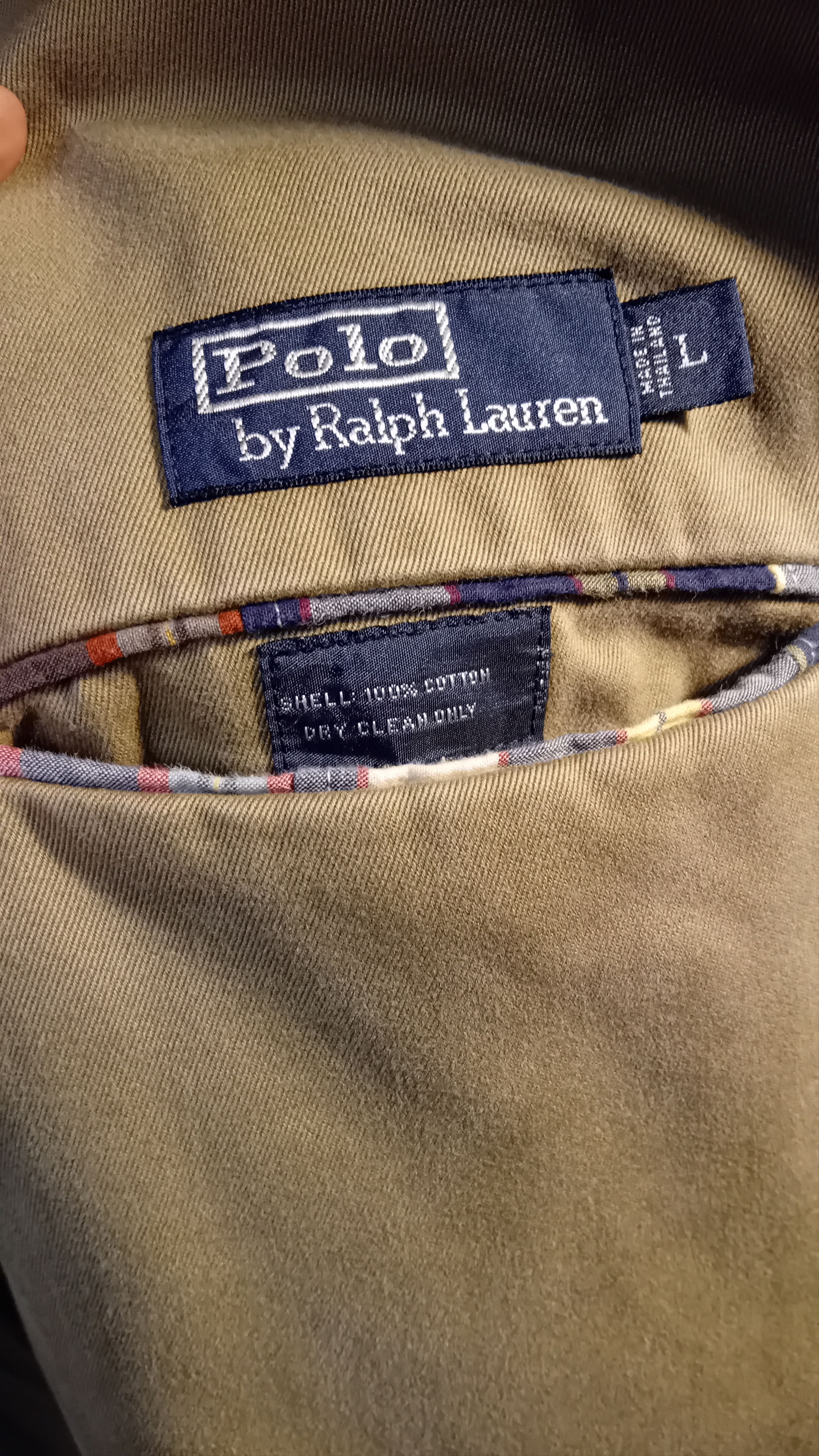 Vintage Polo Ralph Lauren Beige Cotton Blazer (L)