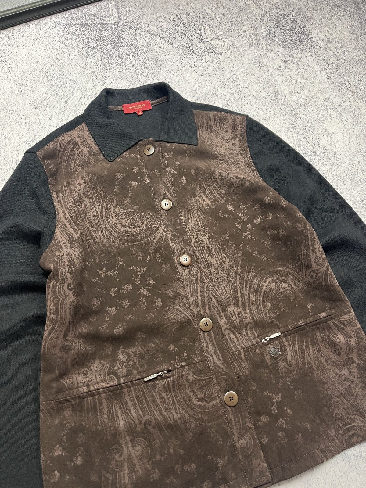 Burberry Vintage Burberry Paisley Pattern Wool Acrylic Jacket Sweater Size US M / EU 48-50 / 2 - 6 Thumbnail