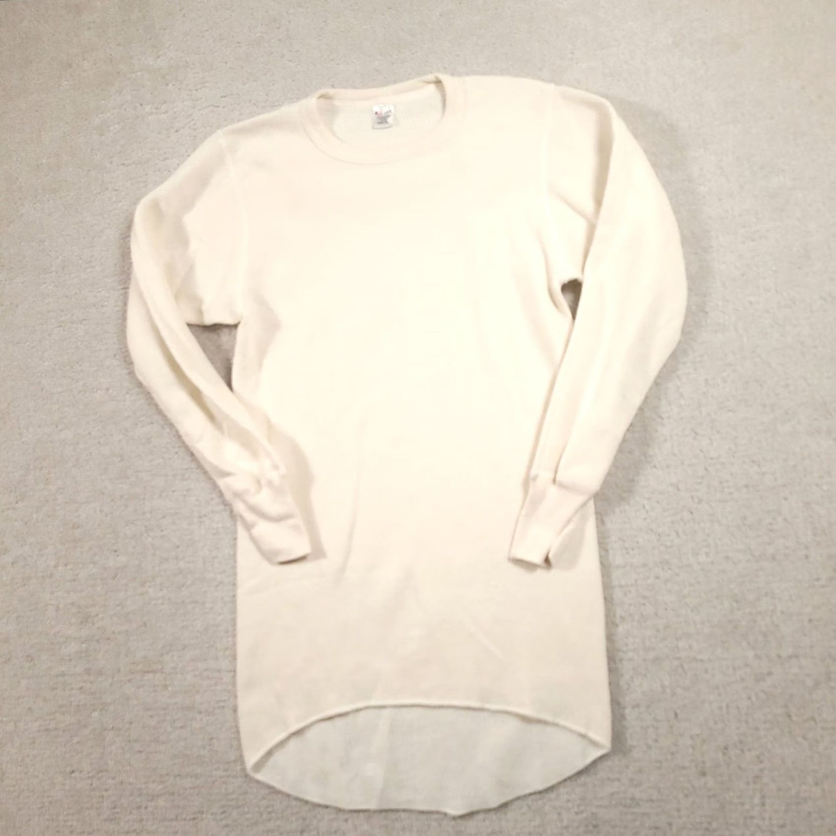 Vintage VINTAGE Arctex Thermal Long Sleeve Shirt Ivory Large Men's 90s Cotton Knit Crew Neck Haberdashery Style Size US L / EU 52-54 / 3 - 2 Thumbnail