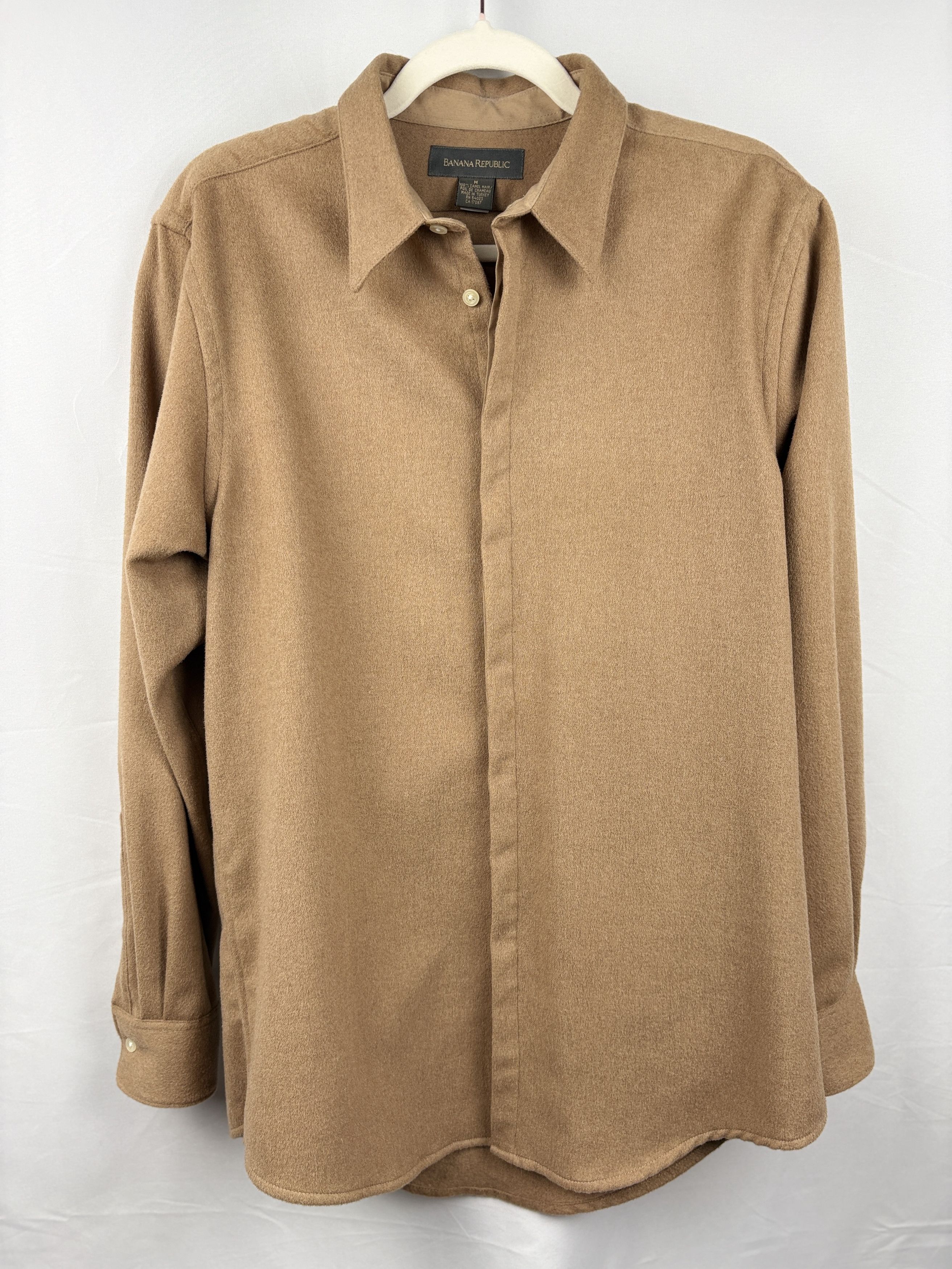 Banana Republic Banana Republic Camel Hair Shirt Jacket Tan Medium Size US M / EU 48-50 / 2 - 1 Thumbnail