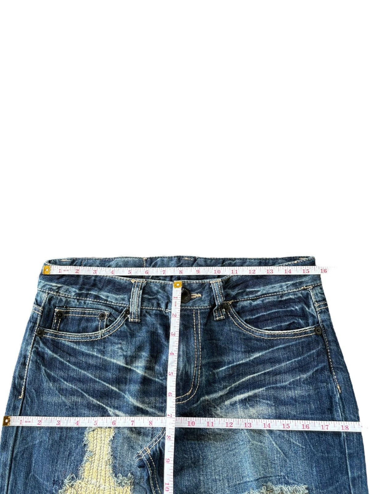 Other Vintage Back & Forth Heavy Distress Baggy Jeans Size 31" - 6 Thumbnail