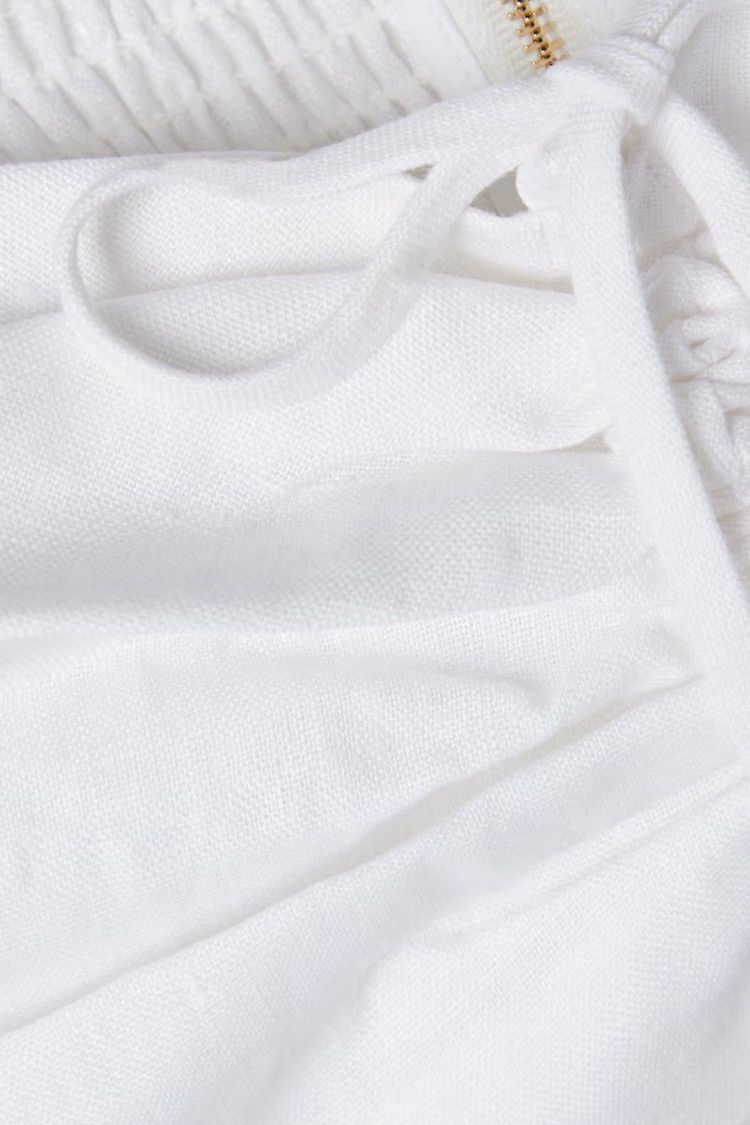 Other CARA CARA Maidstone cropped shirred 100% linen top Size XL / US 12-14 / IT 48-50 - 4 Thumbnail