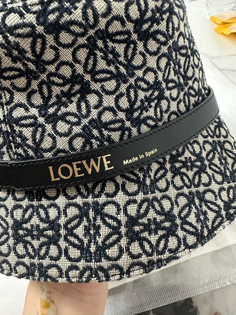 Loewe LOEWE size 59 Jacquard and cowhide bucket hat Size ONE SIZE - 2 Thumbnail