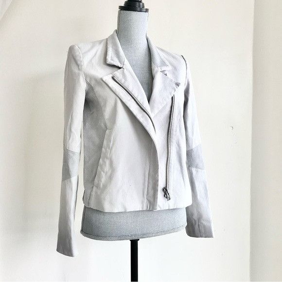 Helmut Lang Helmut Lang Women’s Asymmetrical Zip Moto Jacket Tan Beige G Size S / US 4 / IT 40 - 1 Thumbnail