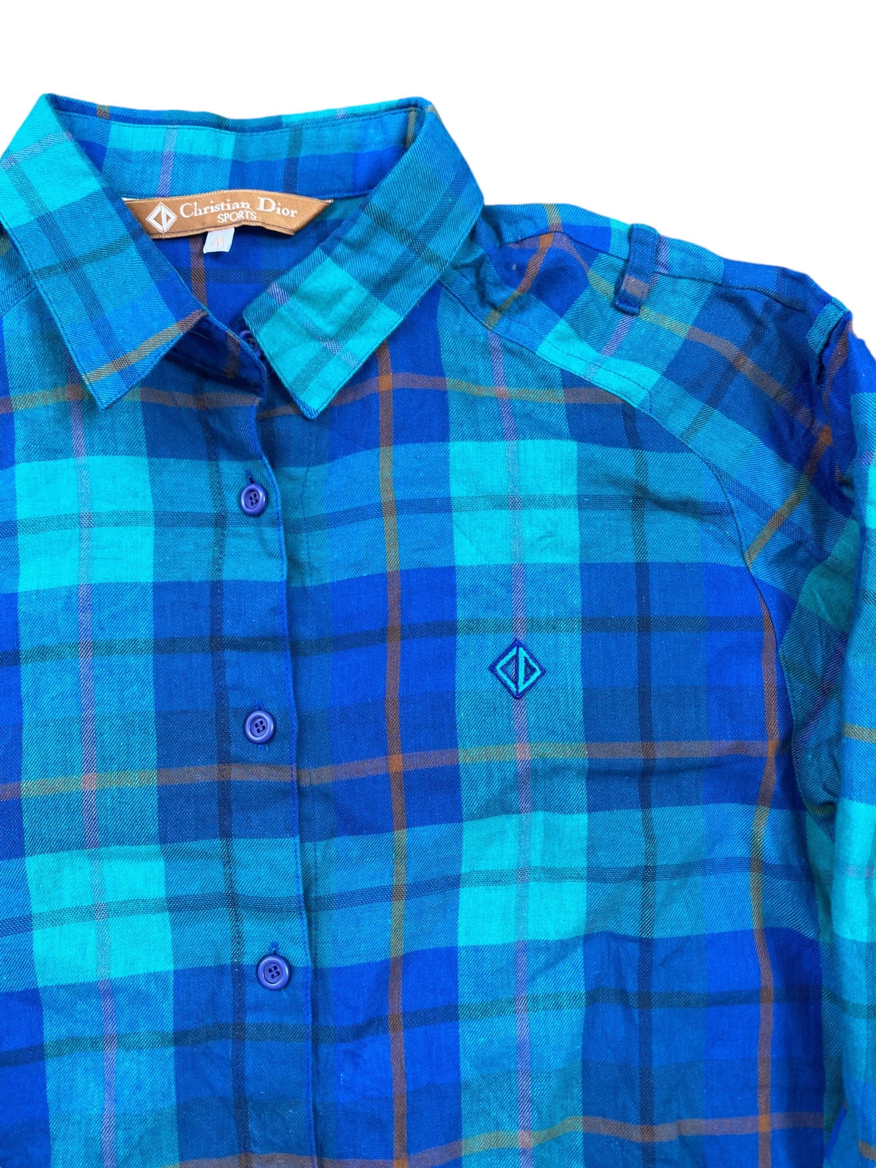 Christian Dior Monsieur Vintage 90s Christian Dior Flannel Plaid Tartan Size M / US 6-8 / IT 42-44 - 2 Thumbnail