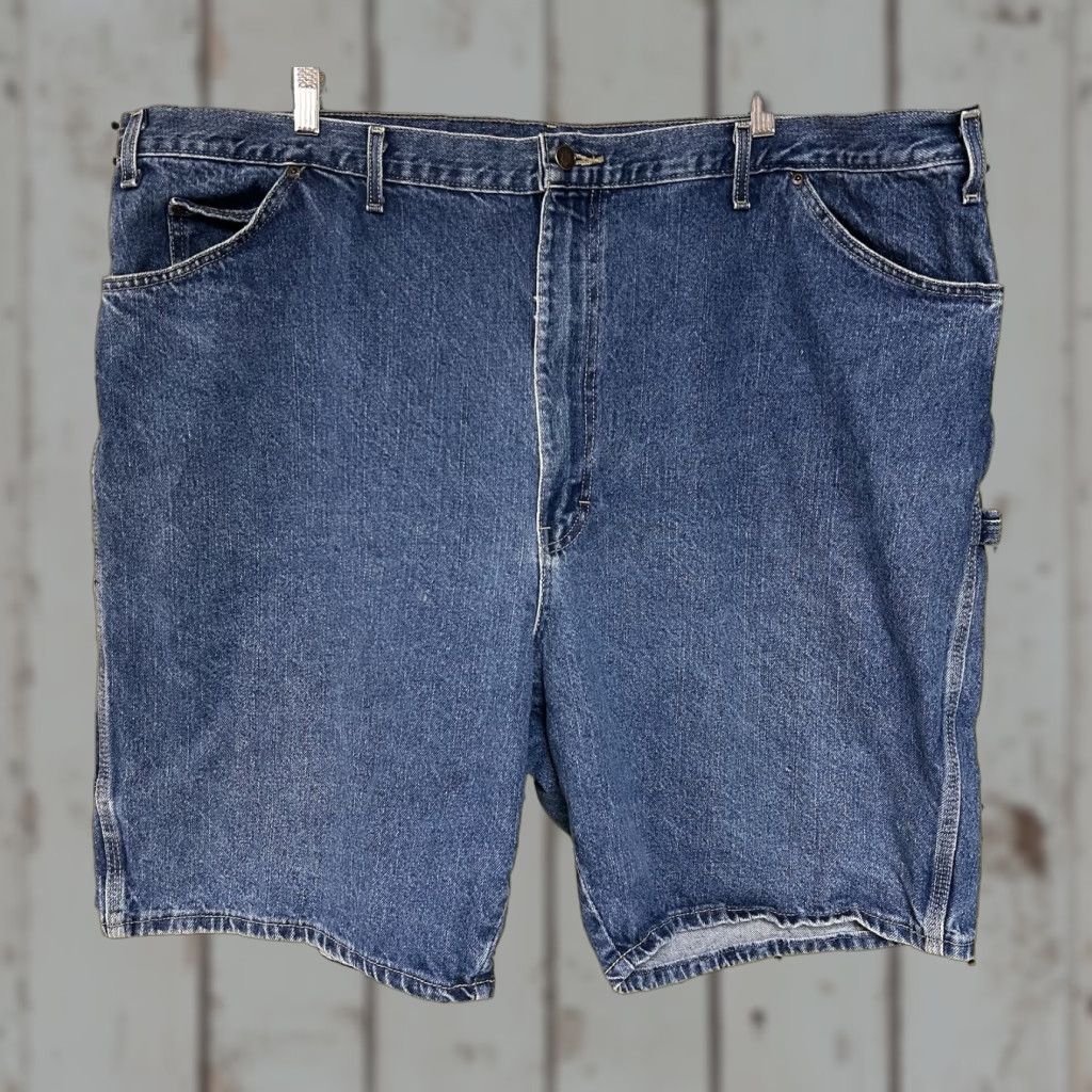 Dickies Dickies Mens Carpenter Jean Shorts Blue Denim Cotton Casual Workwear Utility Shorts Size US 32 / EU 48 - 1 Thumbnail