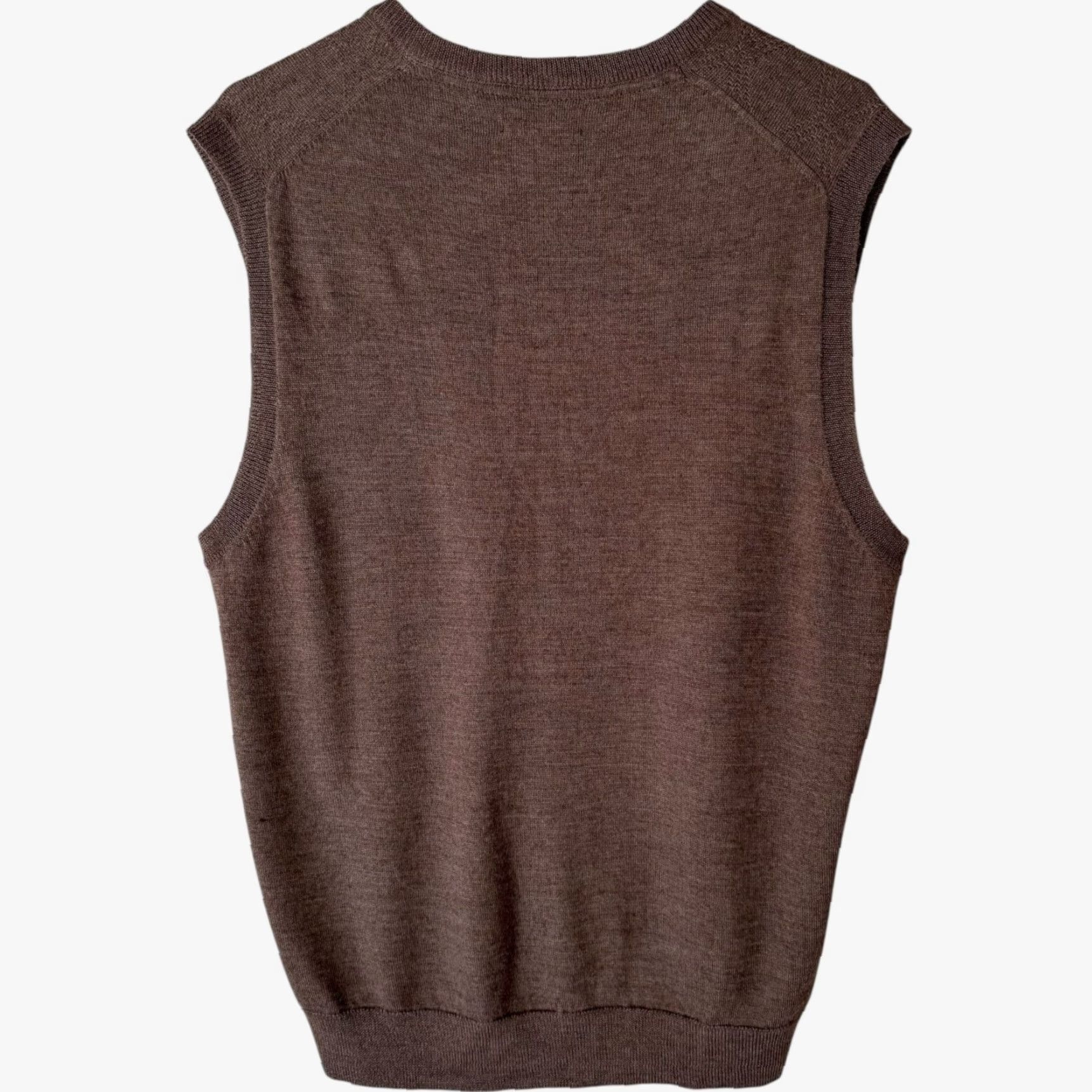 Club Room VINTAGE Club Room Men’s Merino Wool Sweater Vest Brown Medium Preppy Golf Casual Size US M / EU 48-50 / 2 - 4 Thumbnail