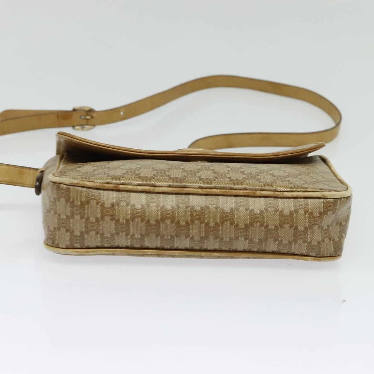 Celine CELINE Macadam Canvas Shoulder Bag Pvc Beige Gold Size ONE SIZE - 9 Thumbnail