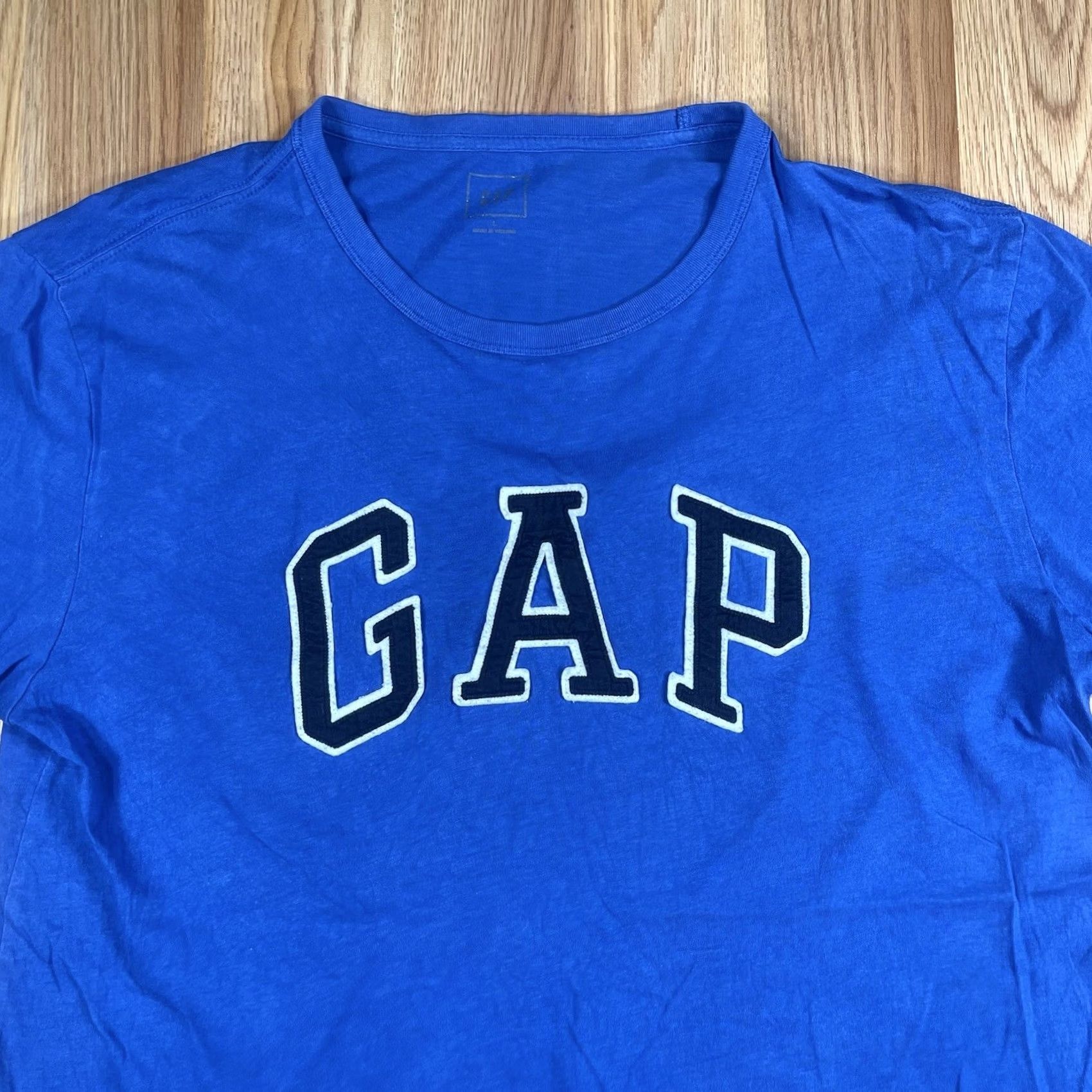 Gap Gap RoundNeck T-Shirt Mens Size L Blue Short Sleeve 100% Cotton Pullover Regular Fit Vintage: No Size US L / EU 52-54 / 3 - 2 Thumbnail