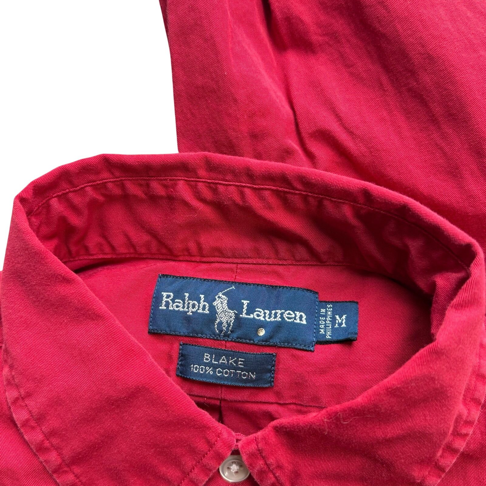 Polo Ralph Lauren vtg Polo Ralph Lauren Blake Longsleeve Button Up Shirt Red Size US M / EU 48-50 / 2 - 4 Thumbnail
