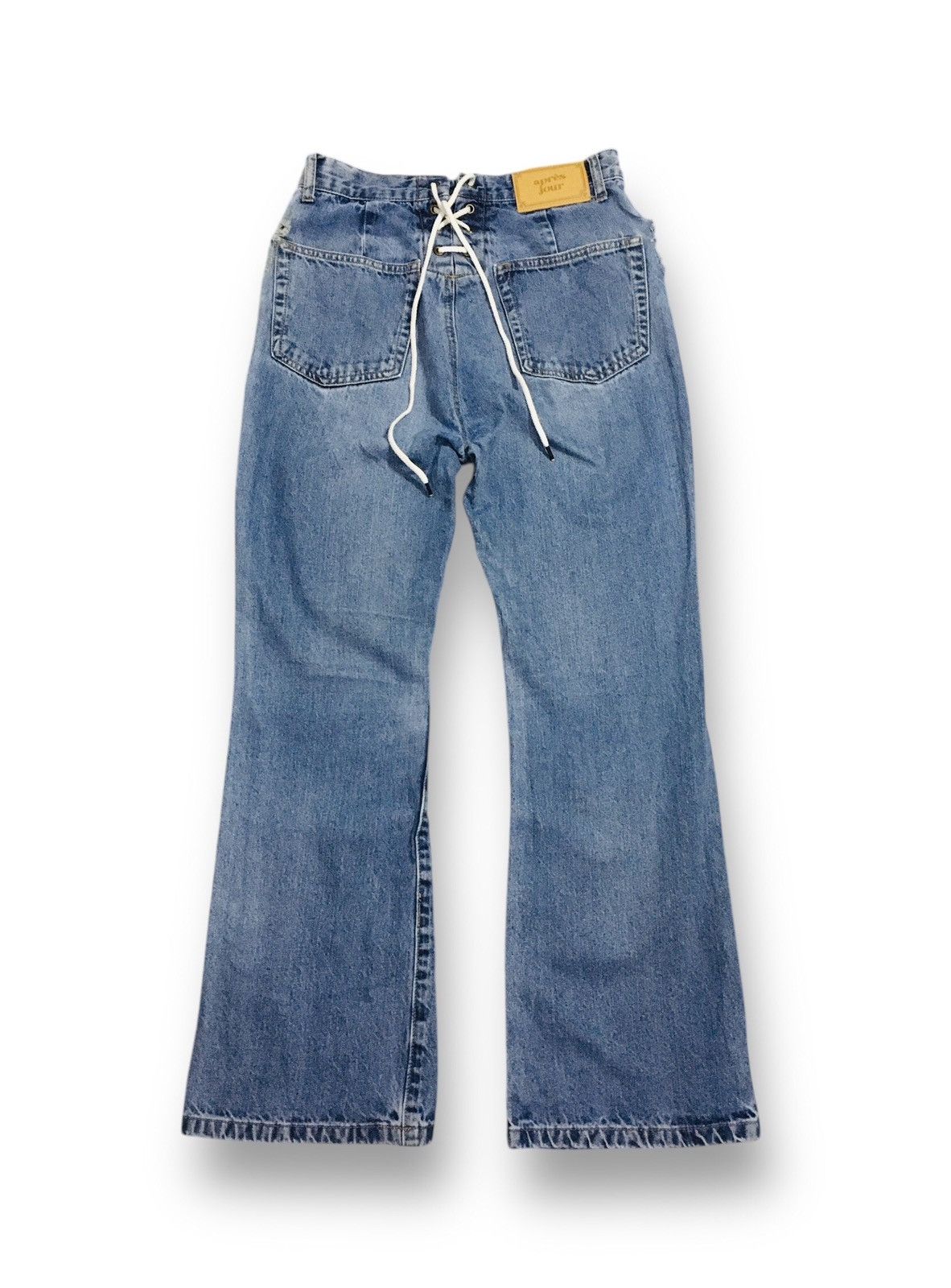 Jean Apres Jour Distressed Flare Jeans (16) Size 27" / US 4 / IT 40 - 2 Thumbnail