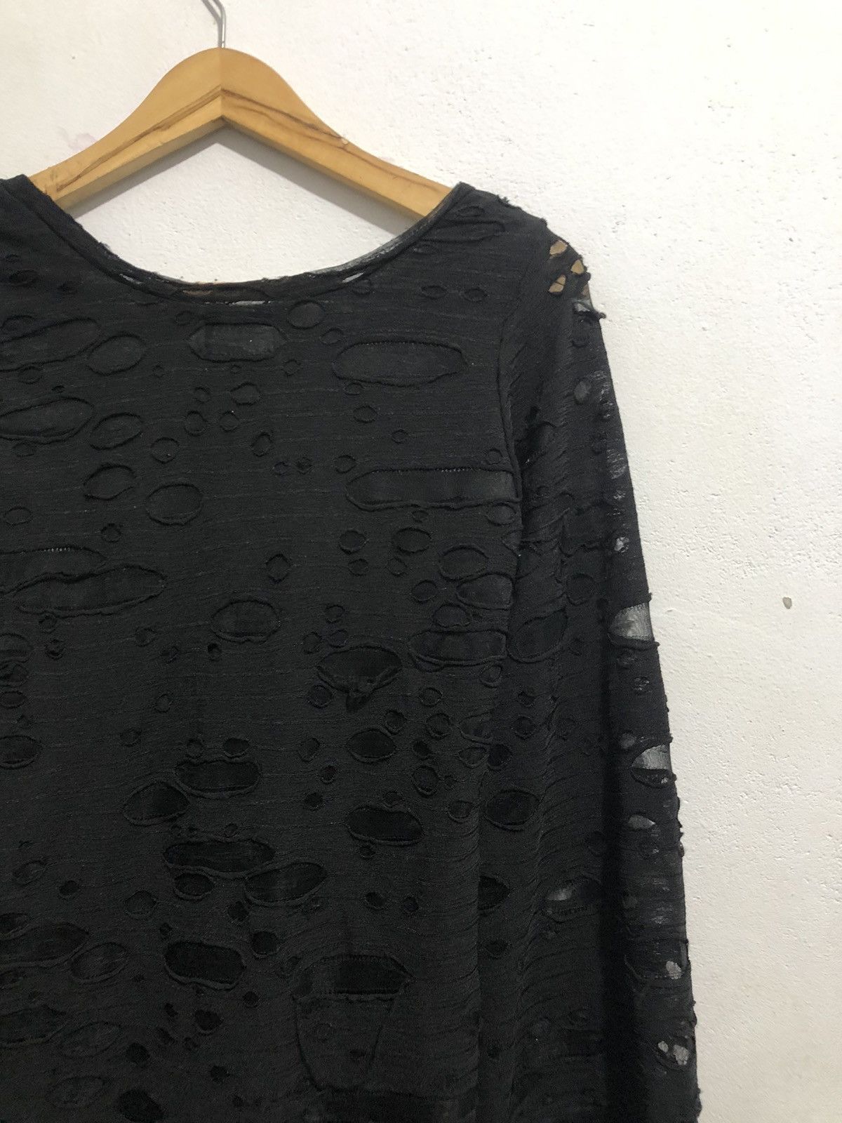 If Six Was Nine Japanese Distressed LongSleeve Isseymiyake Style Size US M / EU 48-50 / 2 - 7 Thumbnail
