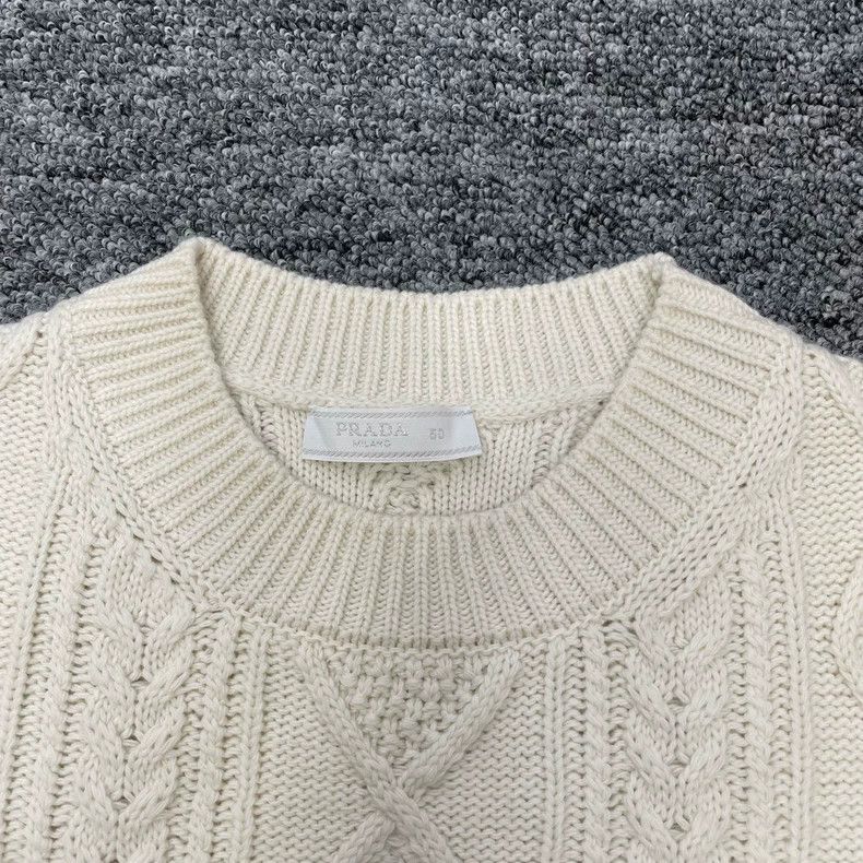 Prada Prada Solid color coarse pattern round-neck pullover long-s Size US M / EU 48-50 / 2 - 3 Thumbnail