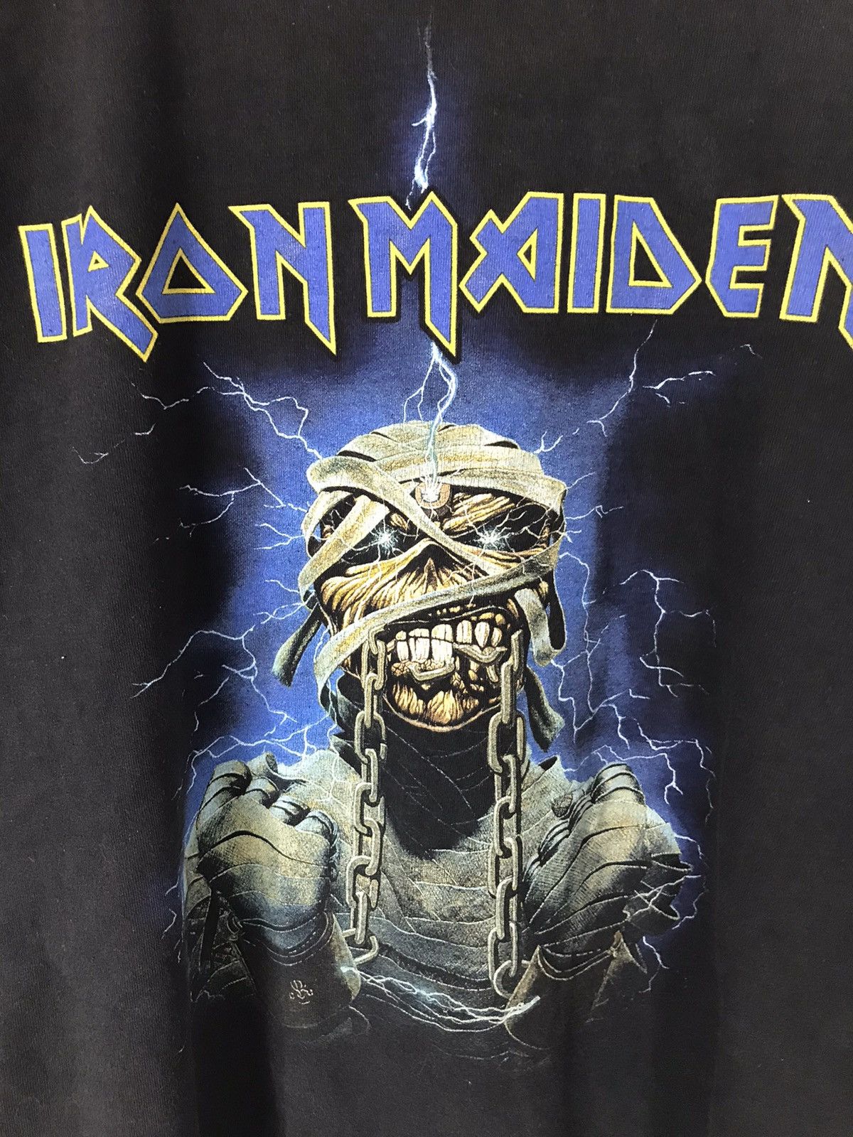 Iron Maiden × Vintage Iron Maiden Skeleton Y2K Big Logo Tshirt,Tee Size US XL / EU 56 / 4 - 6 Thumbnail