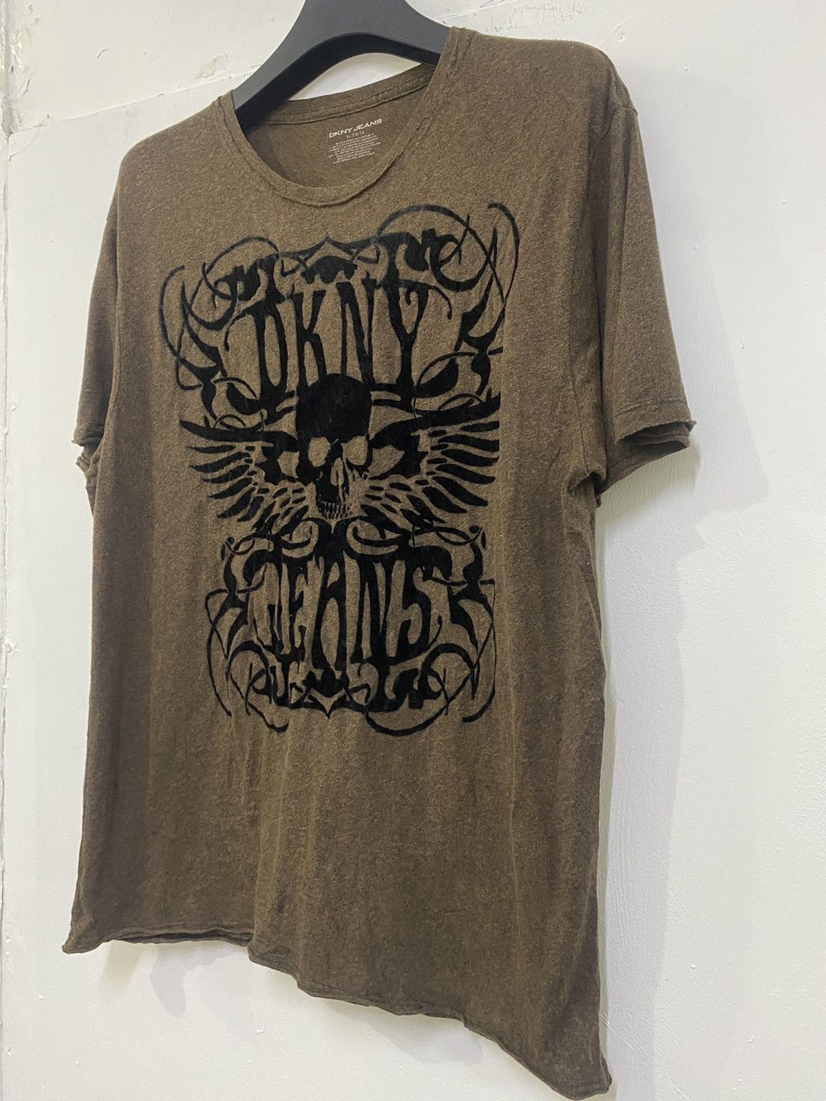 DKNY 💥 DKNY JEANS SKULL WINGS EMBROIDED AFFLICTION DESIGN Size US XL / EU 56 / 4 - 3 Thumbnail