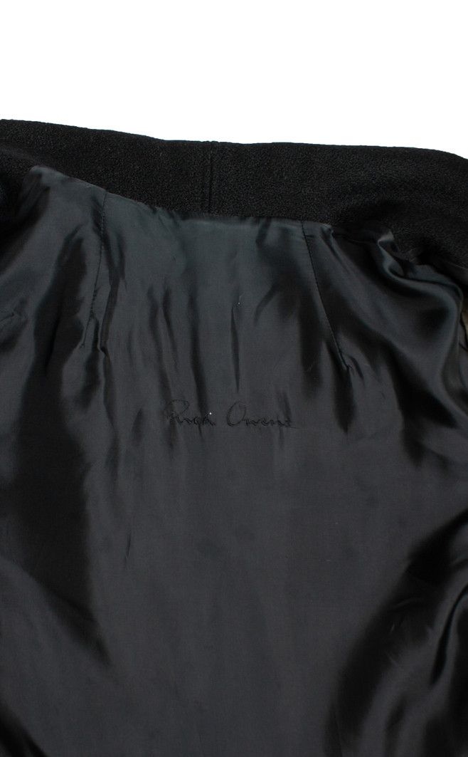 Rick Owens Rick Owens, Black wool minimalist overcoat Size XL / US 12-14 / IT 48-50 - 5 Thumbnail