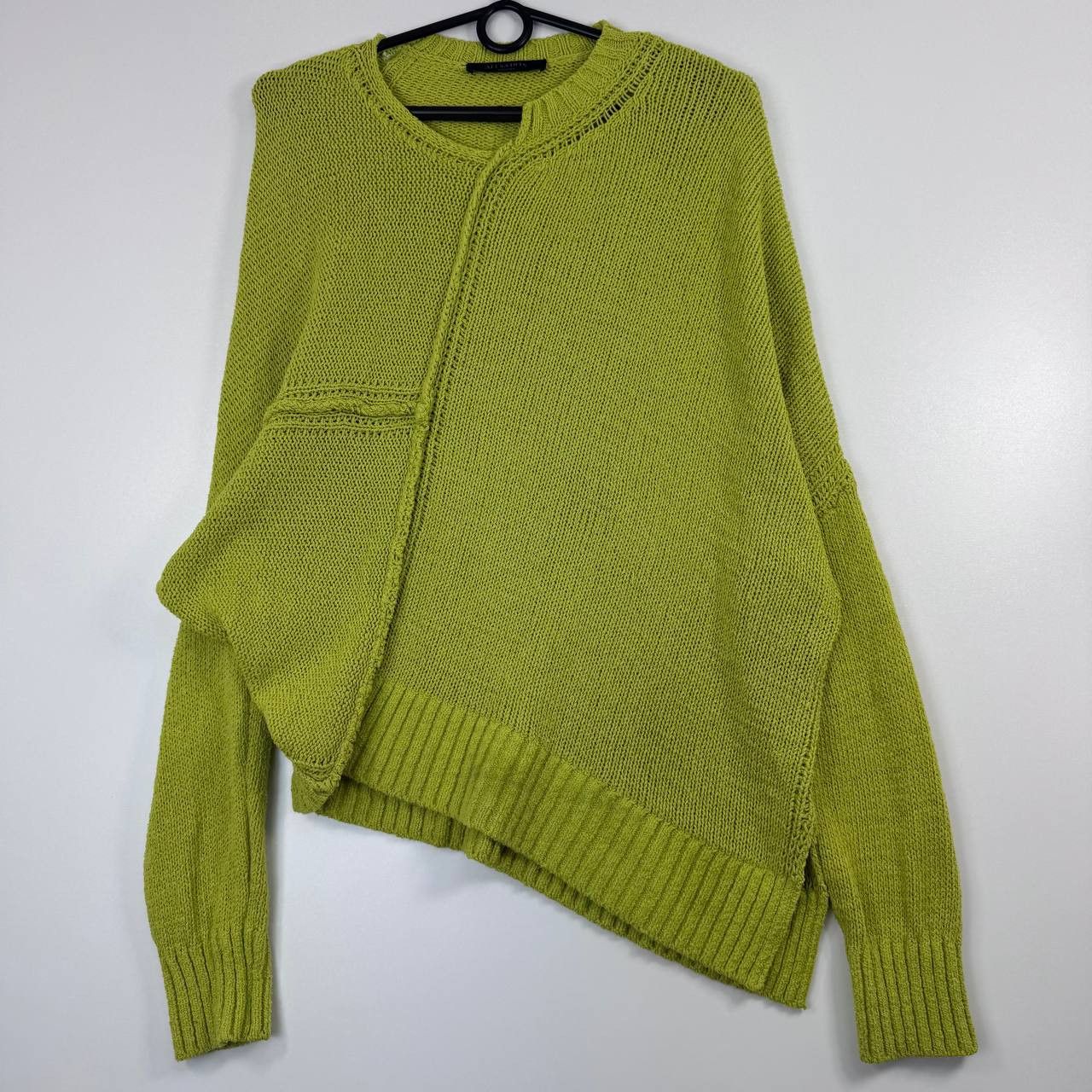 Allsaints AllSaints Lock Slub Jumper Green Asymmetric Knit Sweater M Size M / US 6-8 / IT 42-44 - 1 Thumbnail