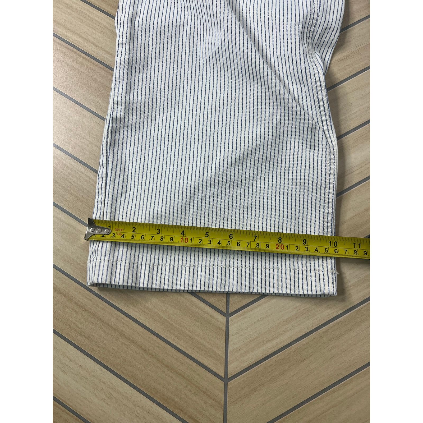 Old Navy VTG Y2K Baggy Pants / Wide Leg - White Stripe Casual Beach Size 34" / US 12 / IT 48 - 7 Thumbnail