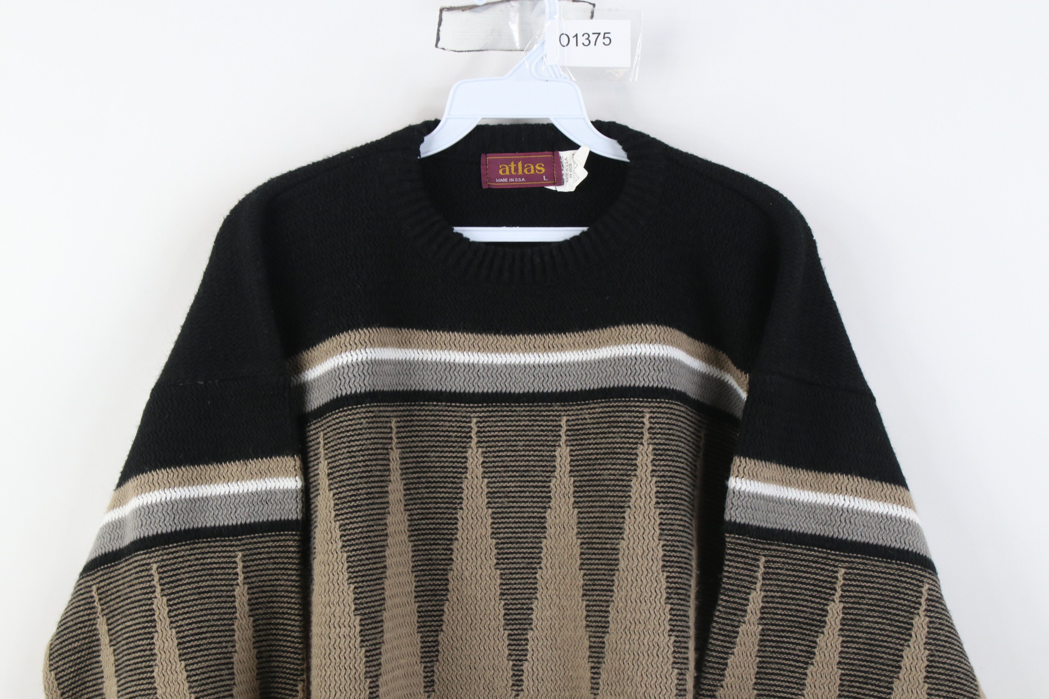 Vintage Vintage 90s Streetwear Geometric Zig Zag Knit Sweater USA Size L / US 10 / IT 46 - 2 Thumbnail