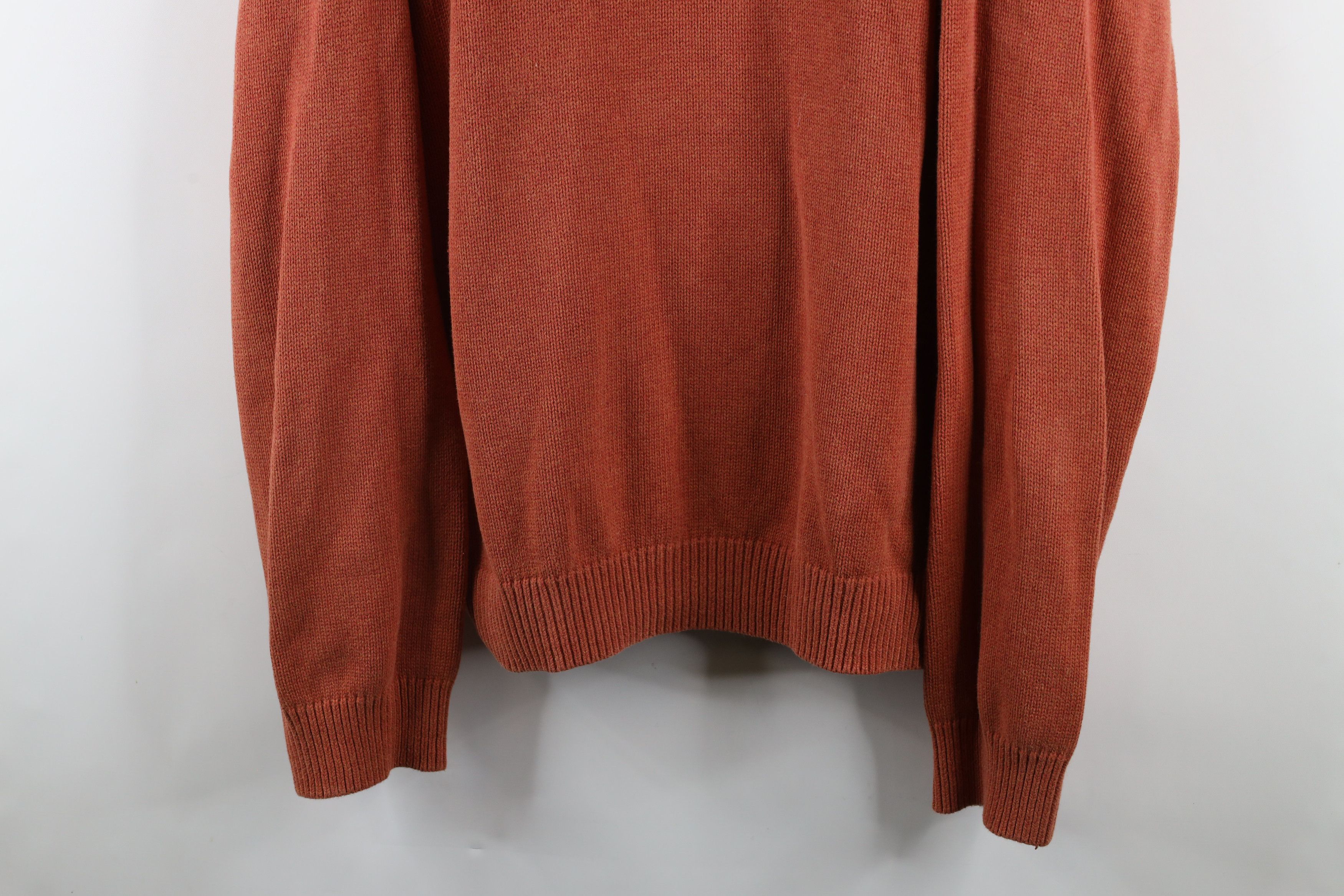 Tommy Hilfiger × Vintage Vintage 90s Tommy Hilfiger Heavyweight Knit Sweater Orange Size US XL / EU 56 / 4 - 3 Thumbnail