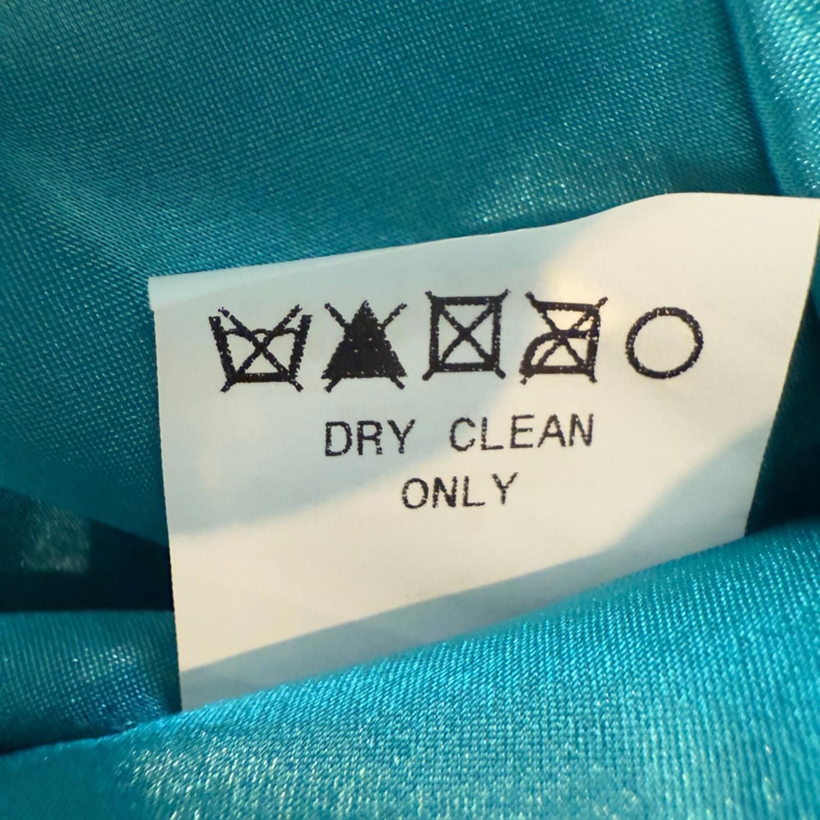 Absent A.B.S. Collection teal formal maxi dress bow back zip SZ 4 Size S / US 4 / IT 40 - 12 Thumbnail