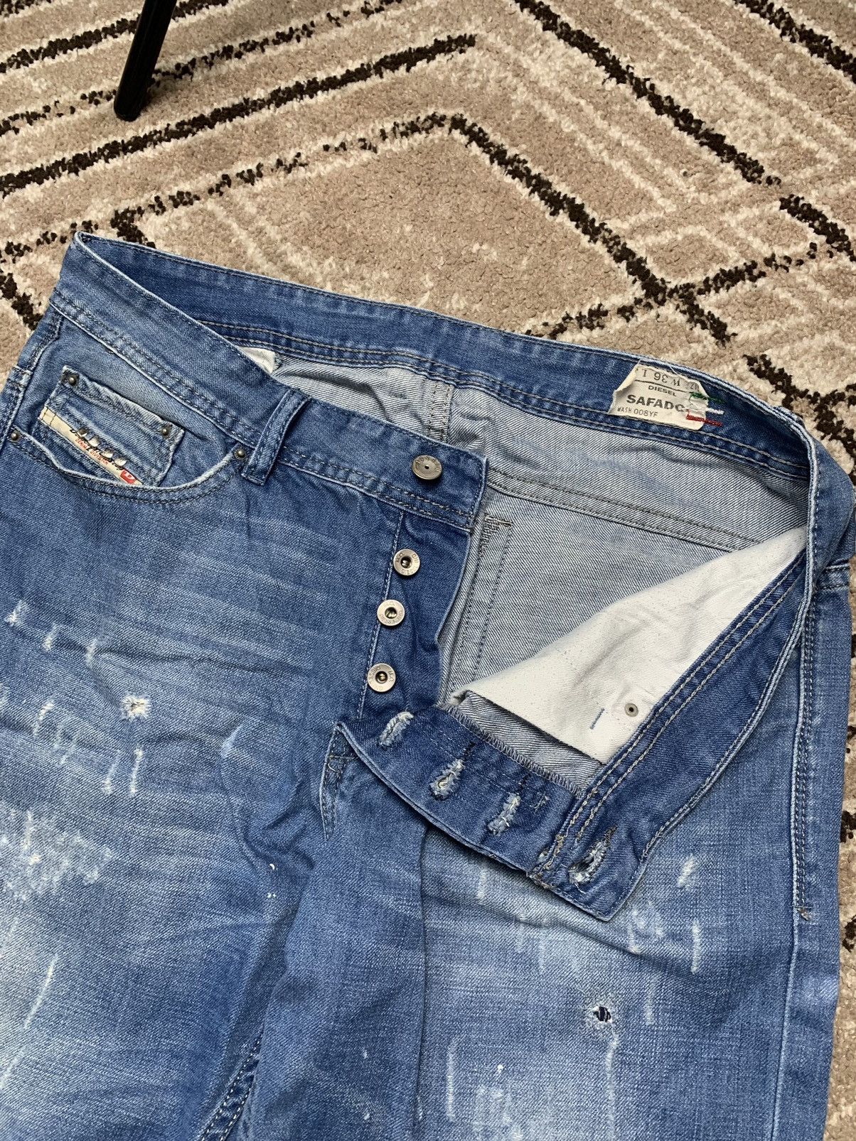 Diesel × Vintage Vintage Men's Diesel Distressed Denim Jeans Size US 36 / EU 52 - 10 Thumbnail