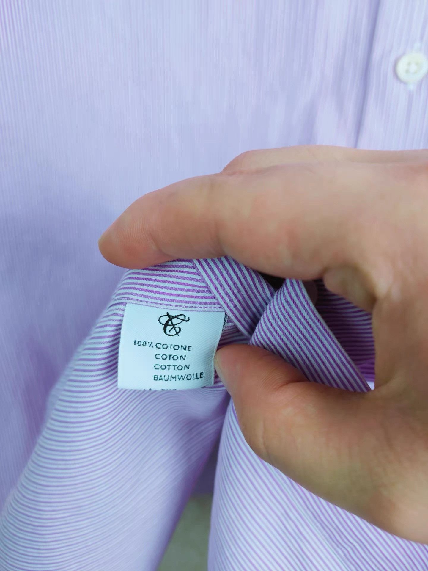 Canali CANALI Men's Long Sleeve Shirt K29 Size US M / EU 48-50 / 2 - 5 Thumbnail