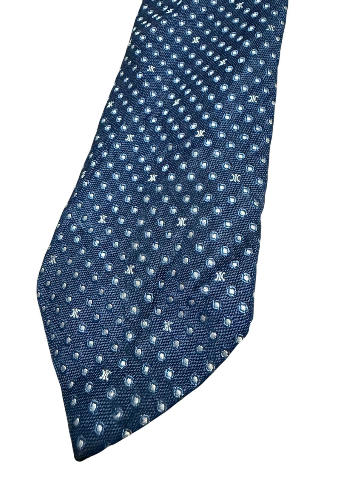 Celine Authentic Luxury Celine Blue Monogram Silk Tie Size ONE SIZE - 3 Thumbnail