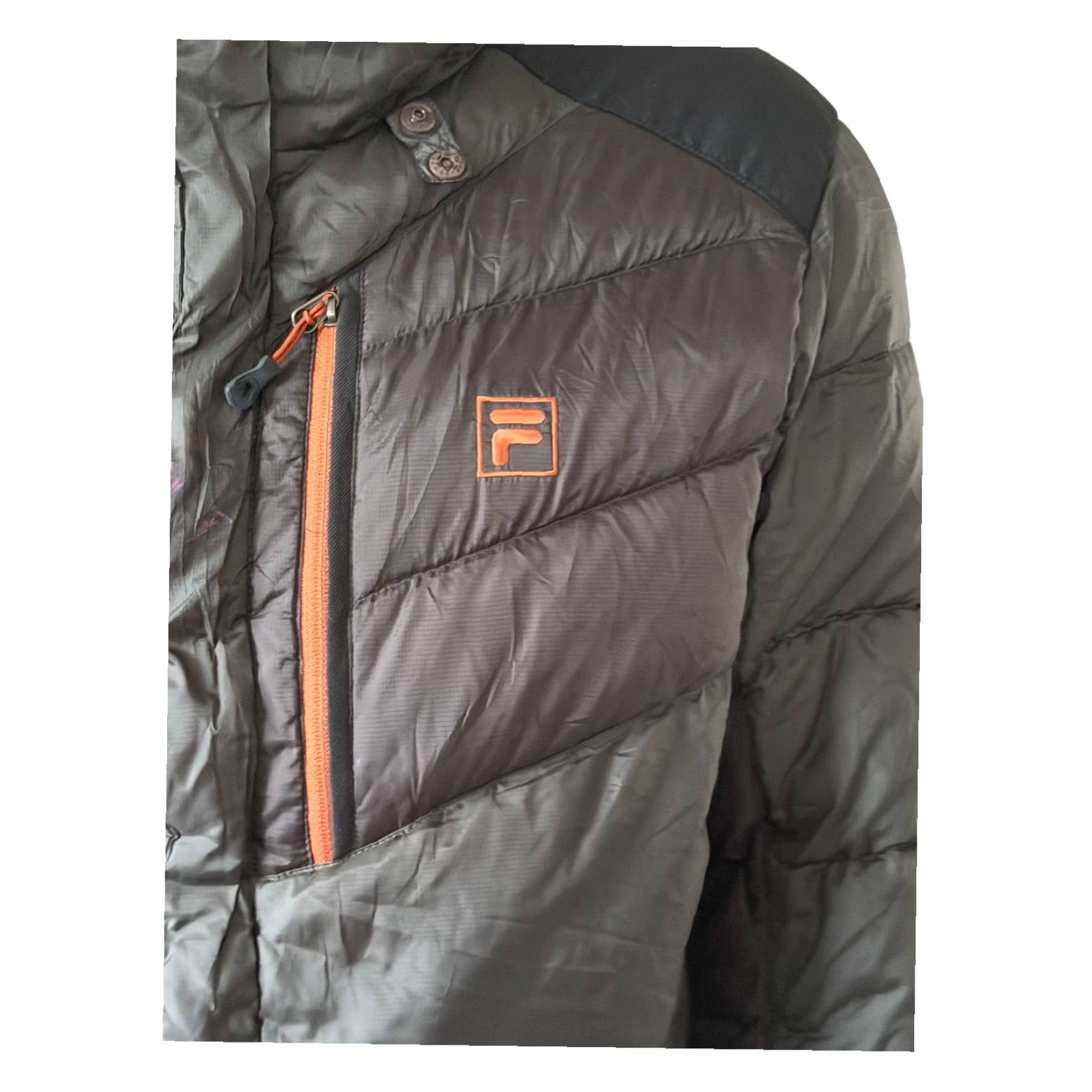 Fila Fila Puffer Jacket Mens Medium Orange Zip Detailing Winter Insulated Coat Size US M / EU 48-50 / 2 - 3 Thumbnail