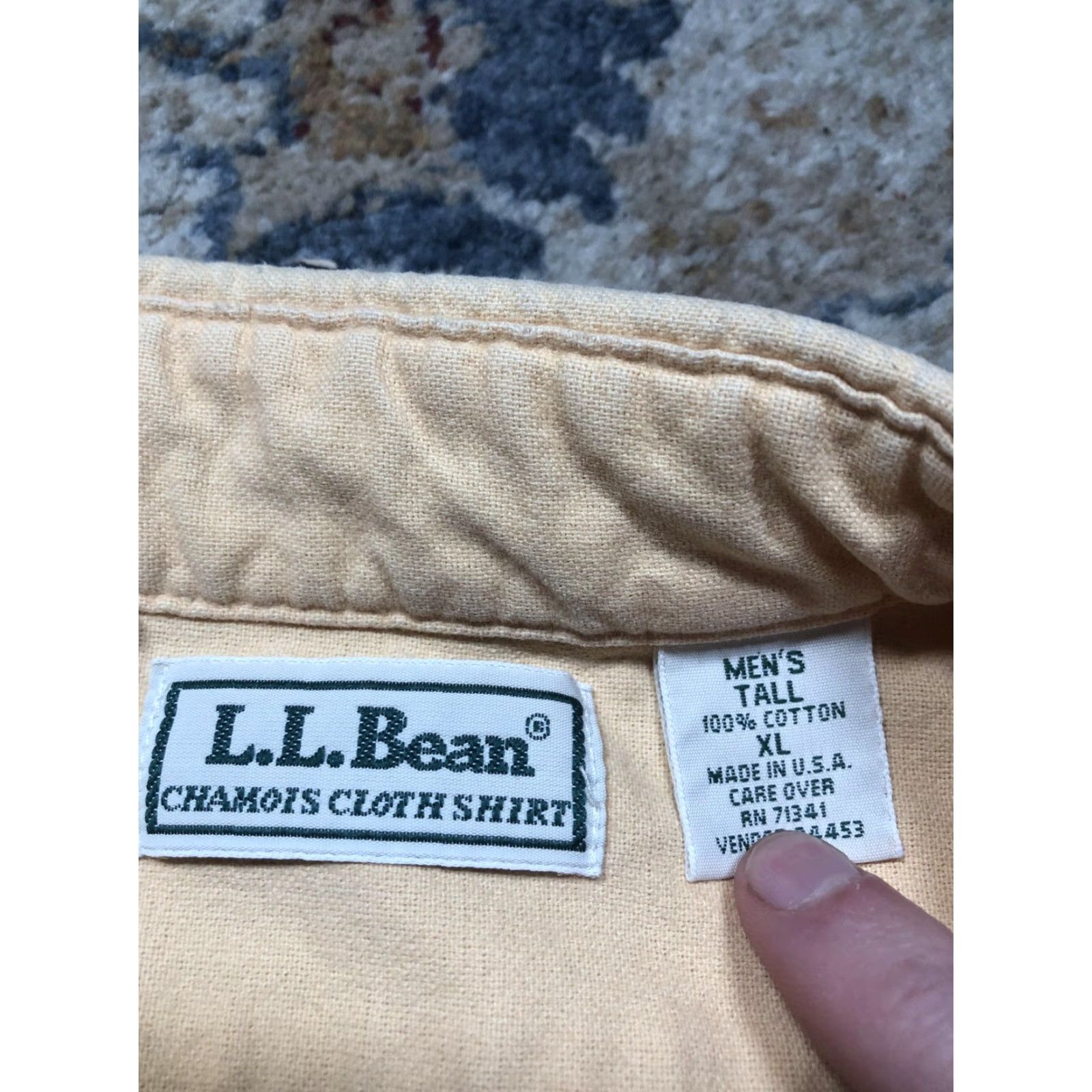 Vintage VINTAGE L.L.Bean Chamois Cloth Shirt Mens Tall XL Yellow Heavyweight 90s Button-Up Long Sleeve Size US XL / EU 56 / 4 - 7 Thumbnail