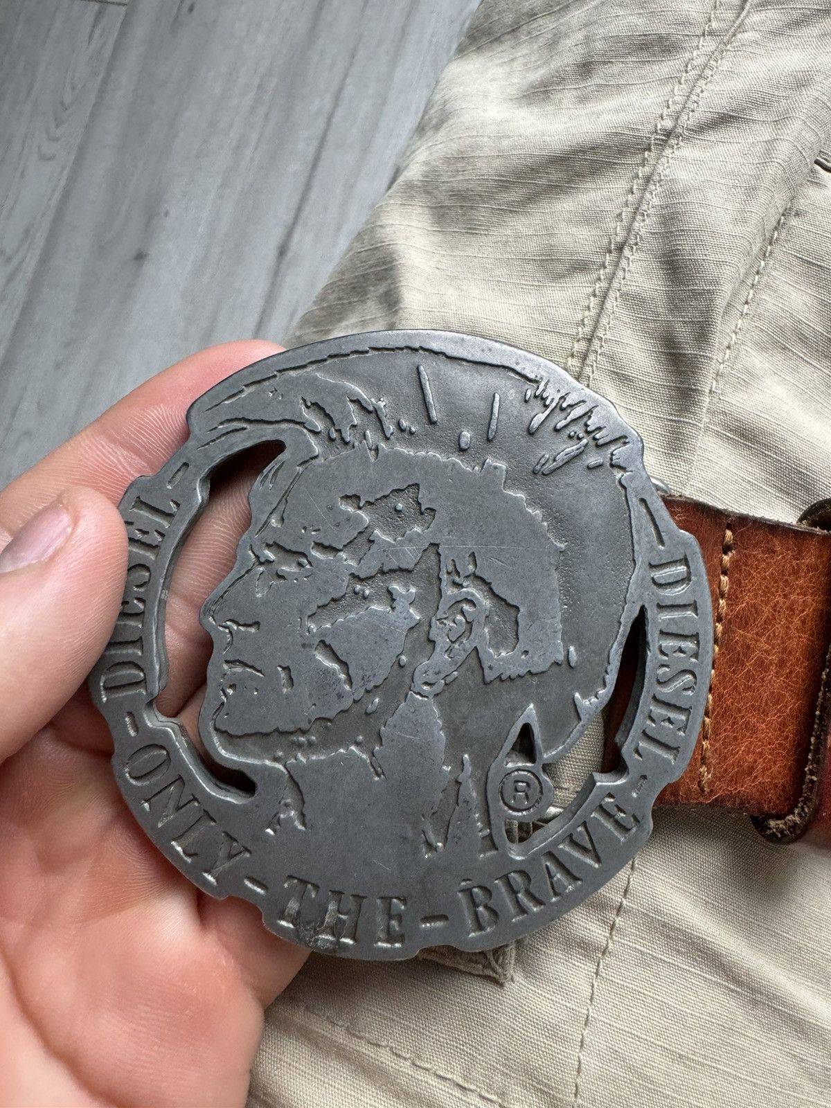 Diesel × Vintage VINTAGE Diesel Leather belt Bid logo Size 36 - 2 Thumbnail