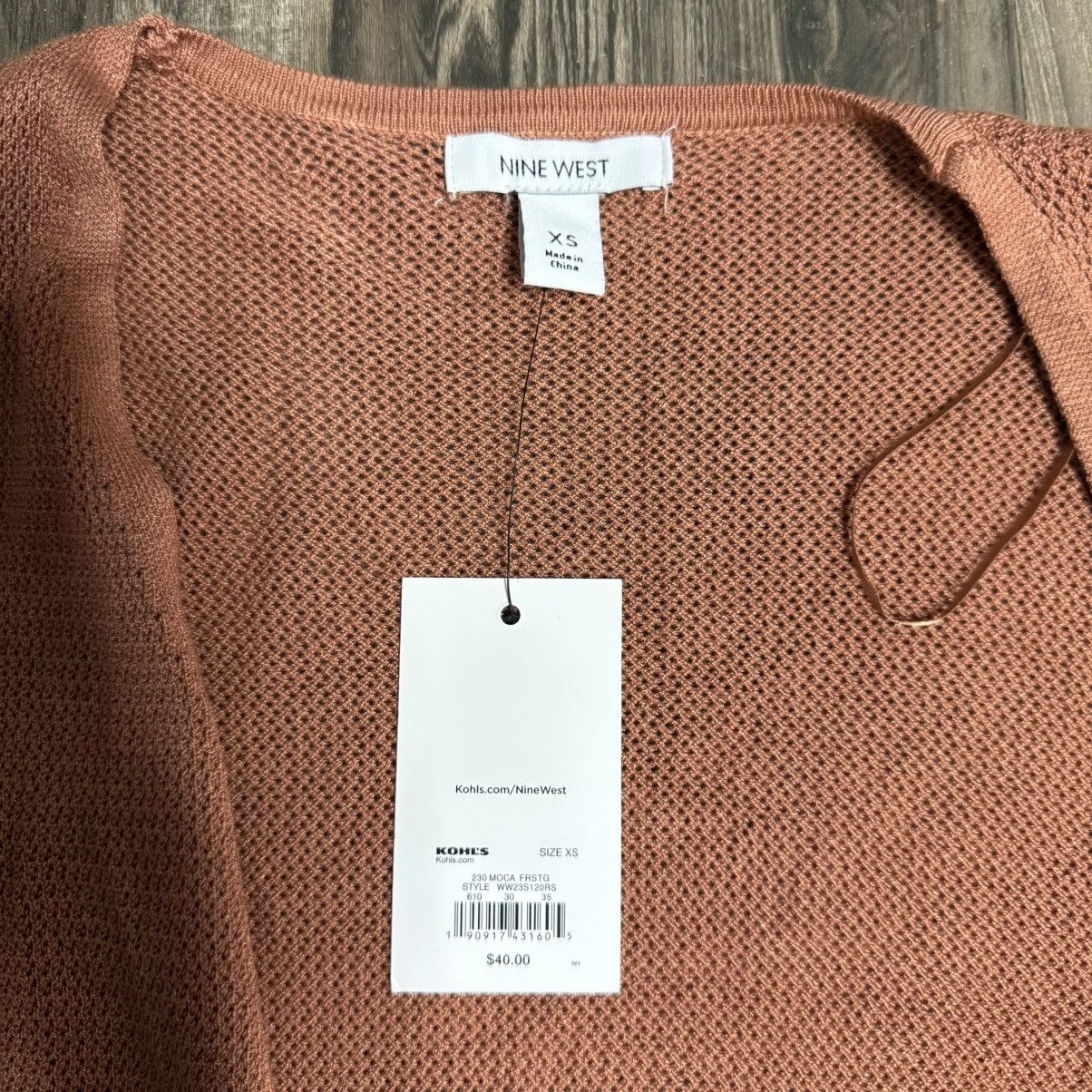 Nine West Nine West Cropped Open-Front Cardigan — Rust Size XS / US 0-2 / IT 36-38 - 4 Thumbnail