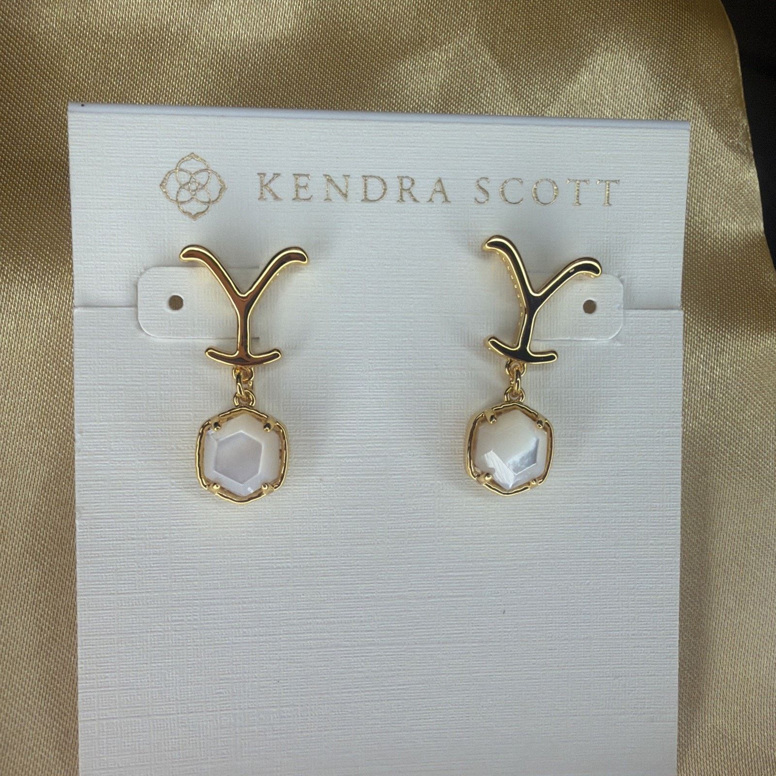 Kendra Scott Kendra Scott x Yellowstone Dutton Drop Earrings Vintage Gold Size ONE SIZE - 2 Thumbnail